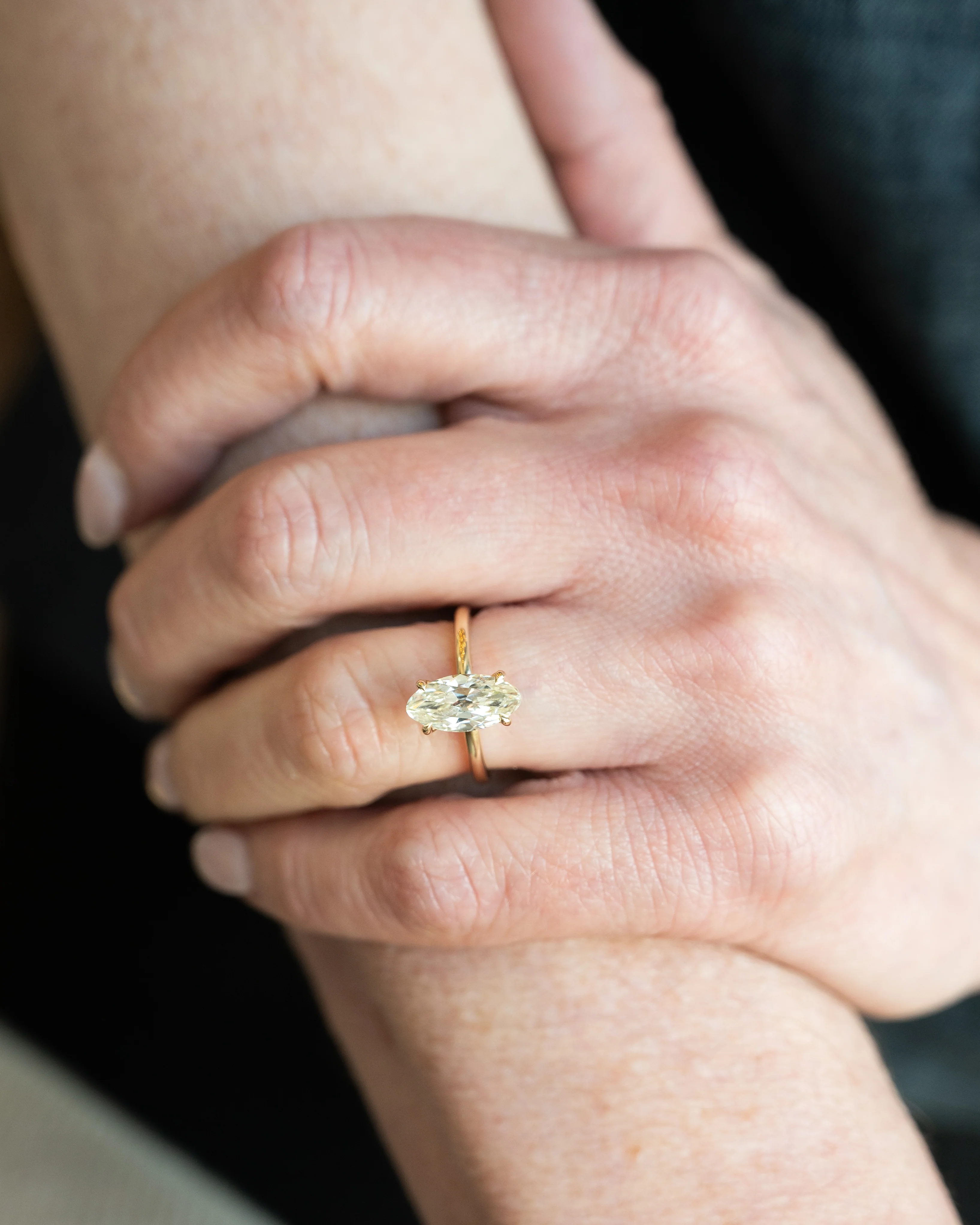 2.45 GIA Moval Diamond Engagement Ring 14k - Image 7