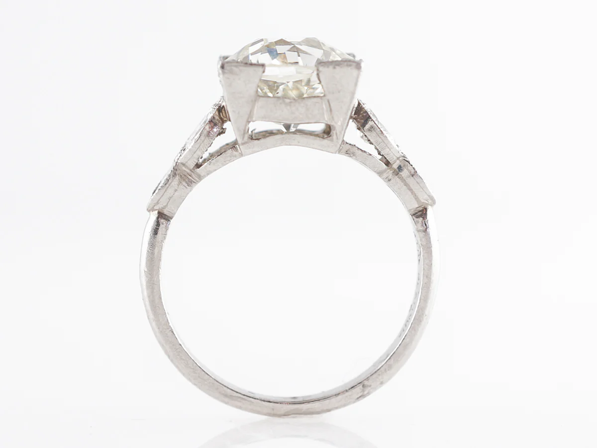 2.47 Old European Cut Diamond Engagement Ring in Platinum - Image 5