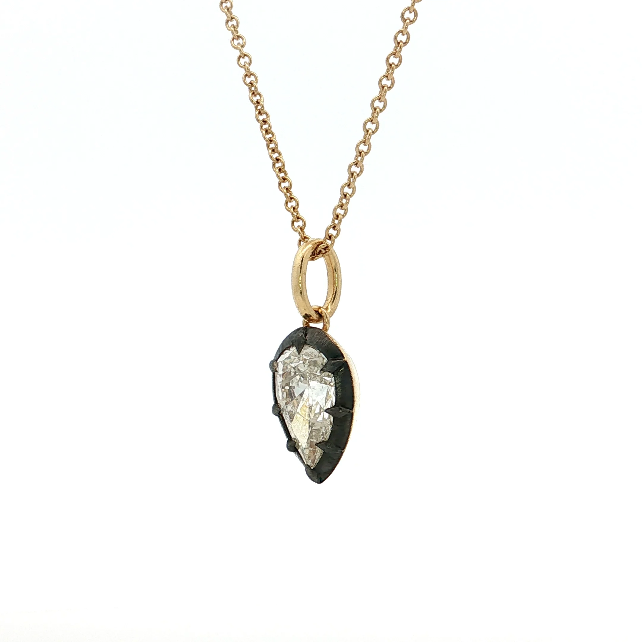 2.48 Pear Cut Diamond Pendant Necklace in 18k - Image 2