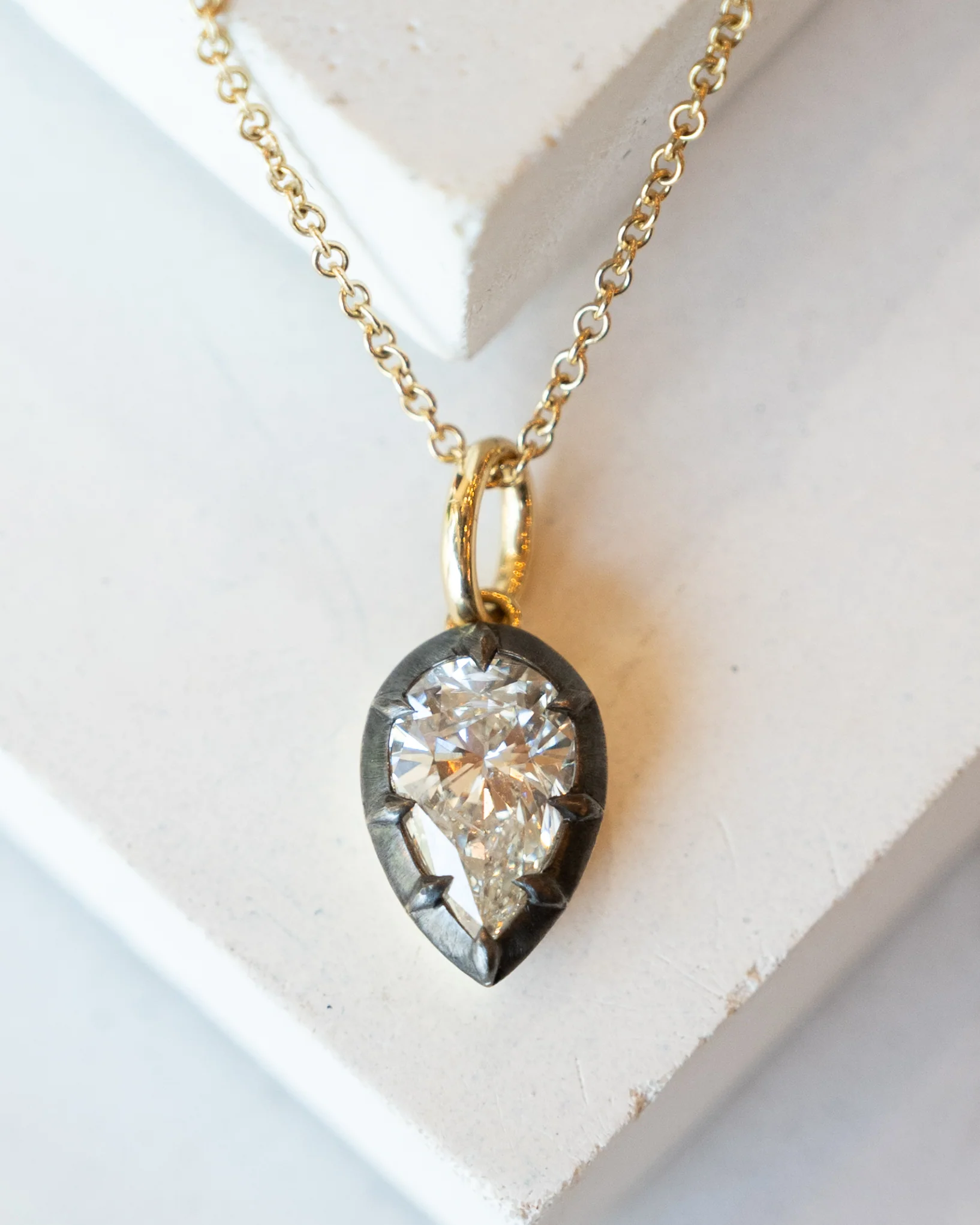 2.48 Pear Cut Diamond Pendant Necklace in 18k - Image 5