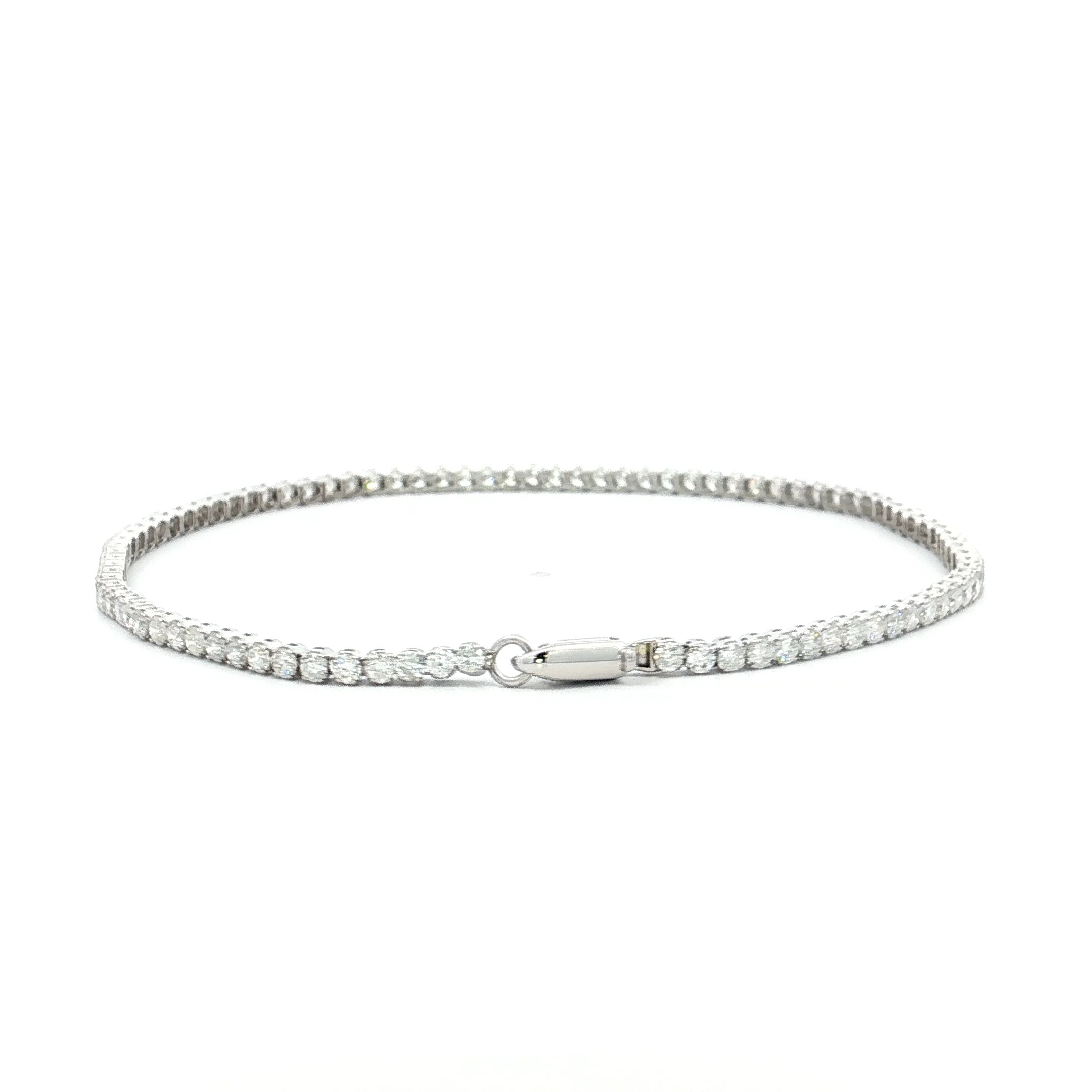 2.50 Diamond Tennis Bracelet in 14k White Gold - Image 4