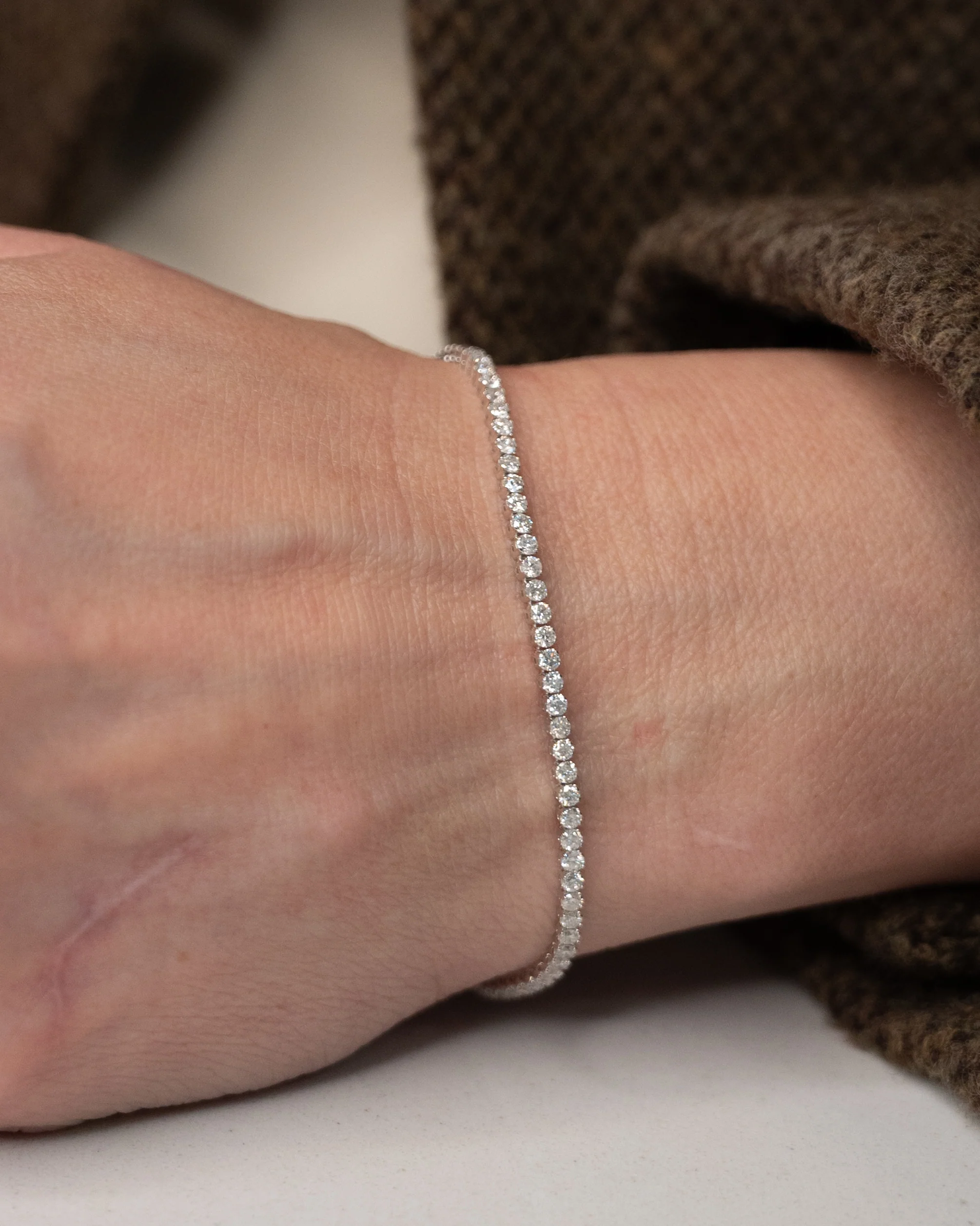 2.50 Diamond Tennis Bracelet in 14k White Gold - Image 6