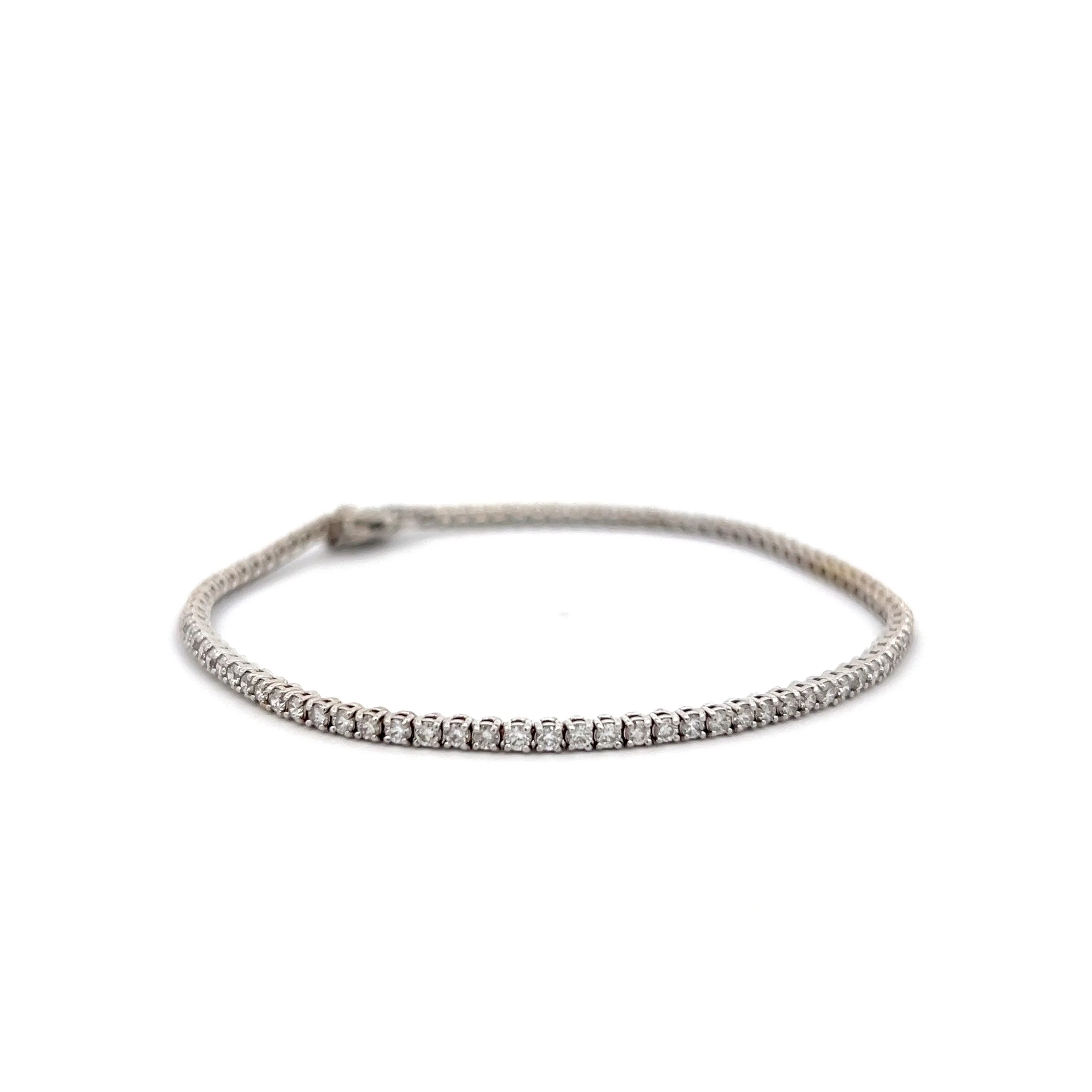 2.50 Diamond Tennis Bracelet in 14k White Gold - Image 3