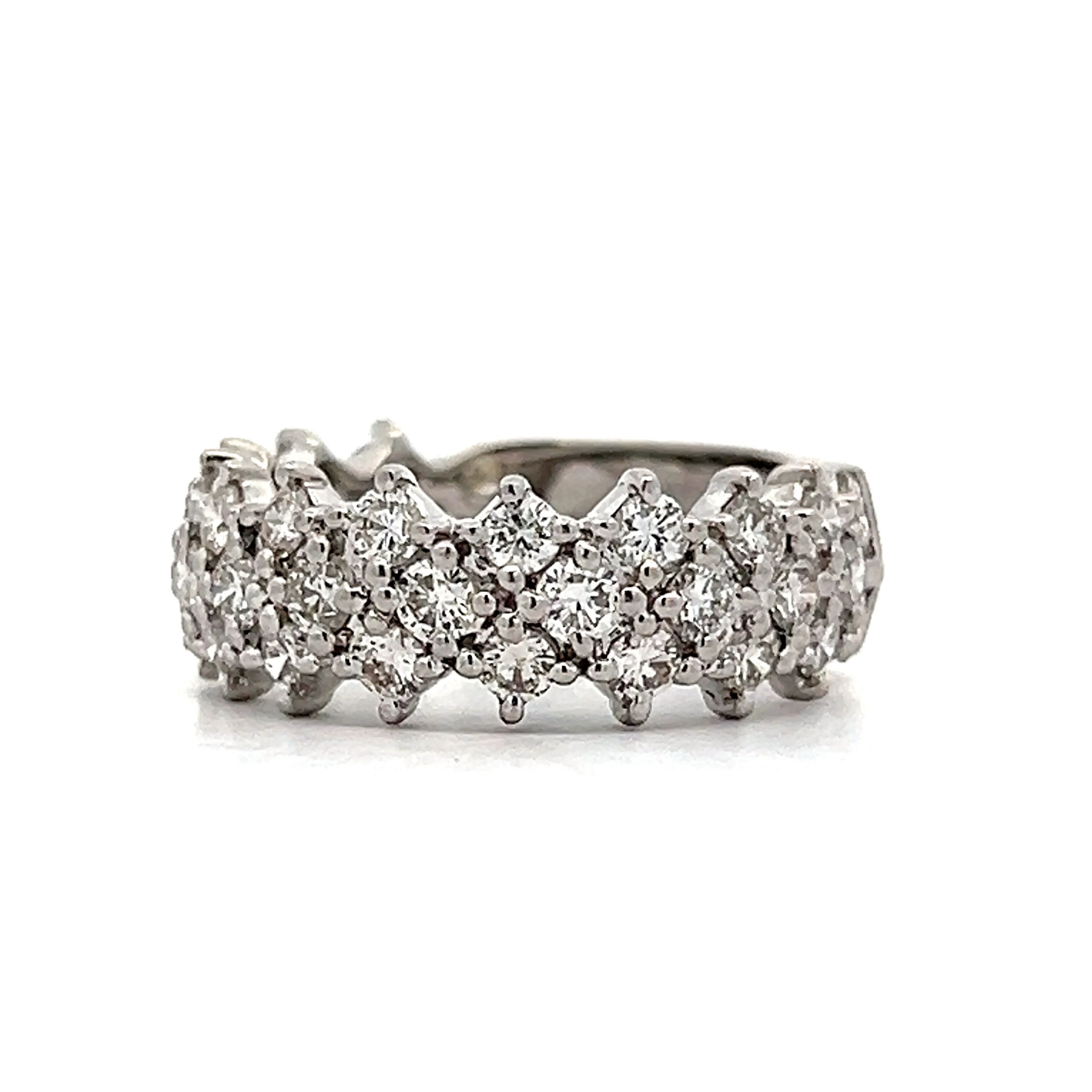 2.50 Pave Diamond Statement Ring in Platinum - Image 2