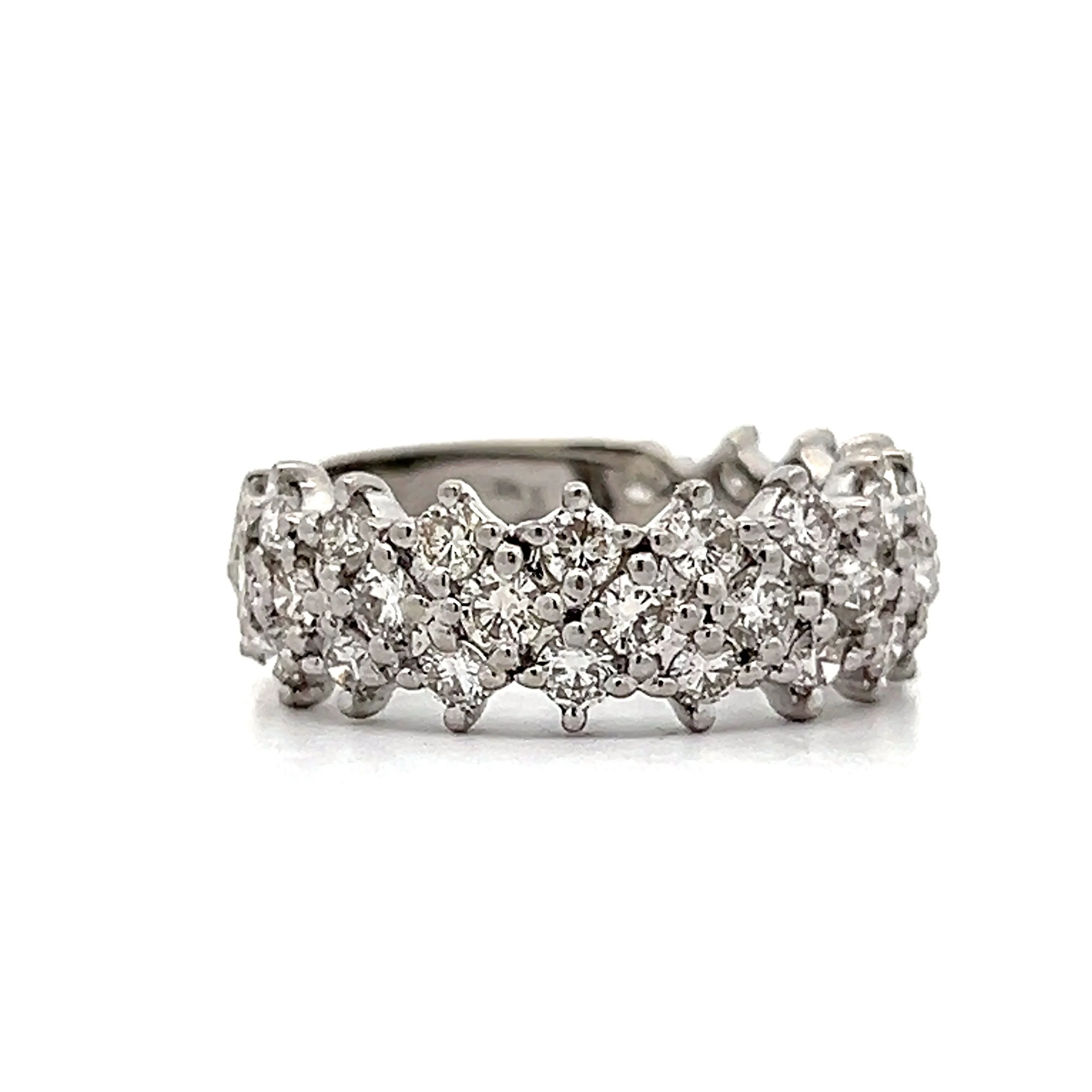 2.50 Pave Diamond Statement Ring in Platinum - Image 3