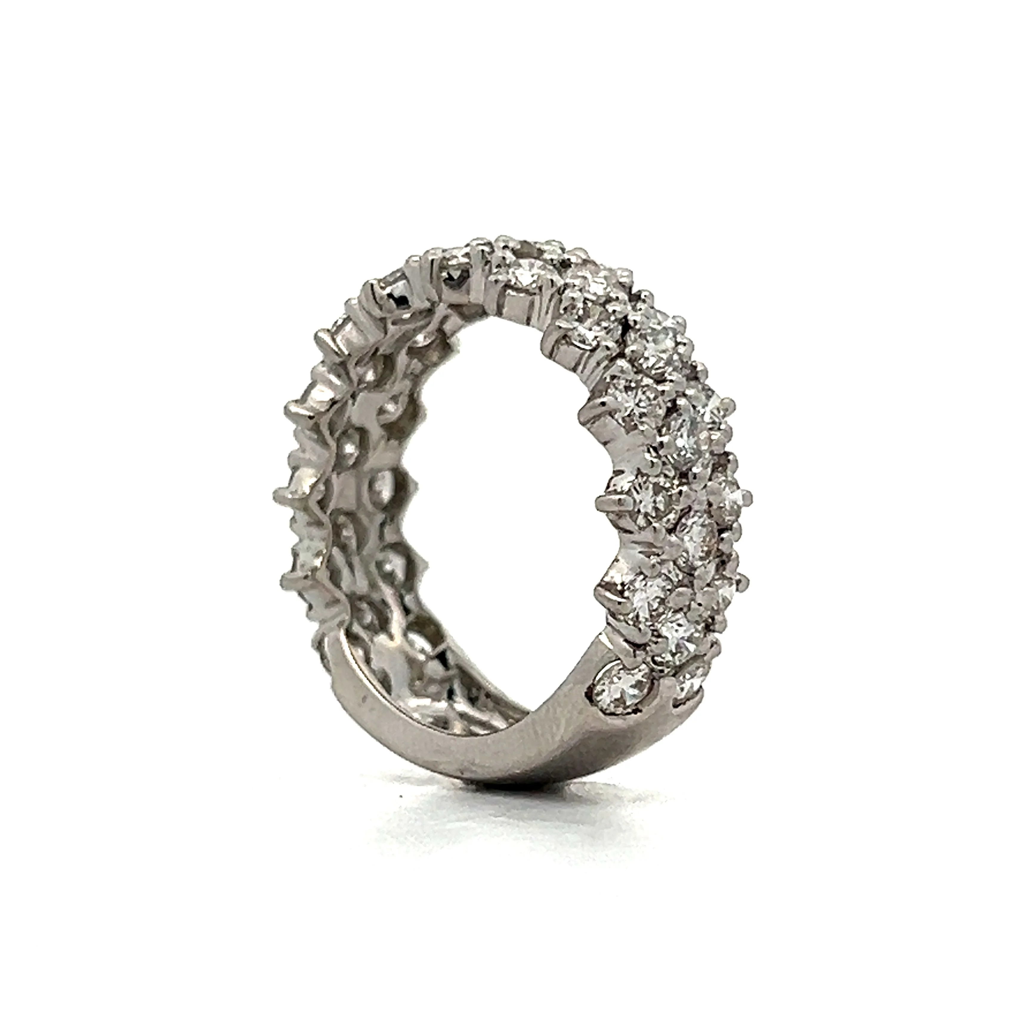 2.50 Pave Diamond Statement Ring in Platinum - Image 5