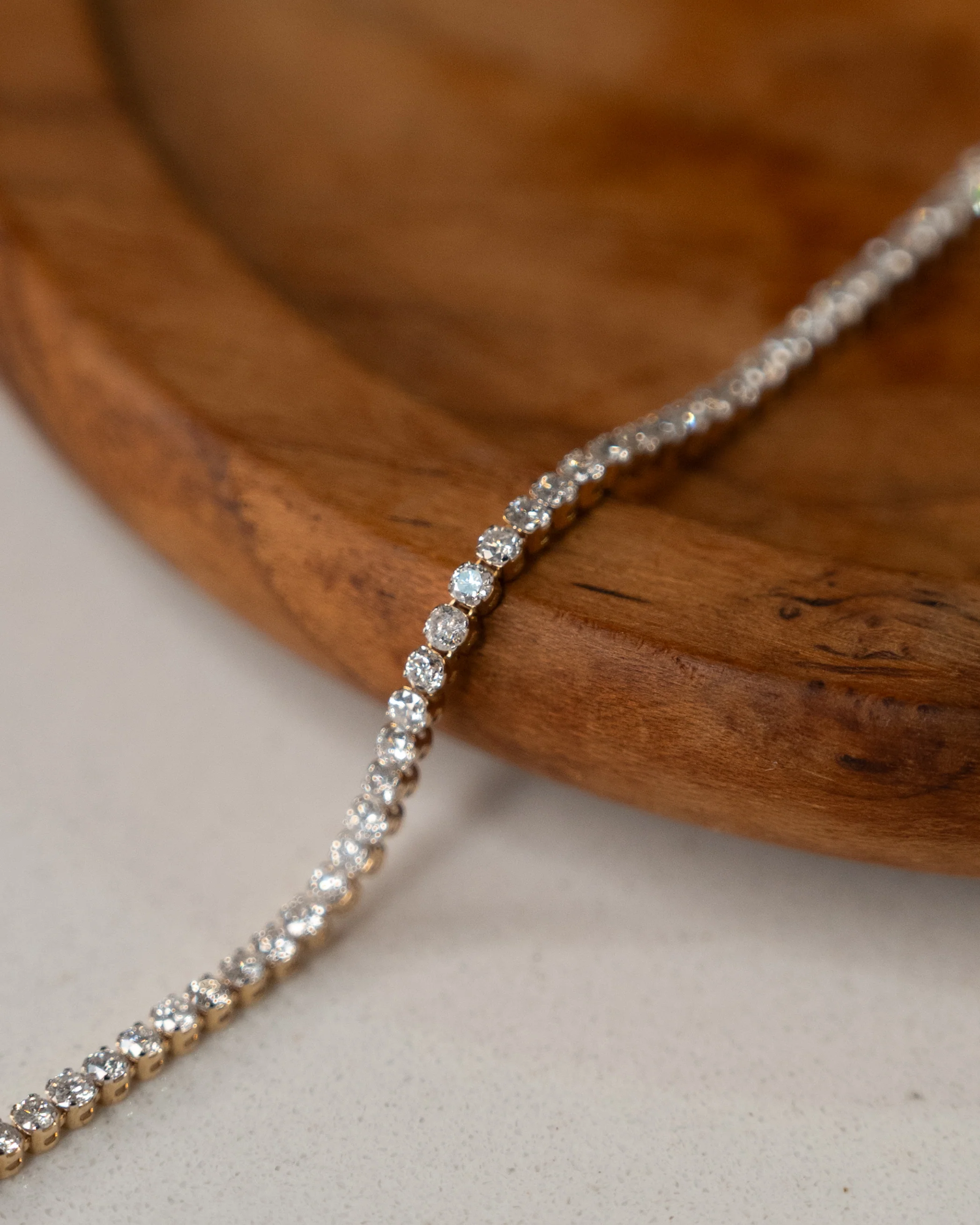 2.50 Round Brilliant Diamond Tennis Bracelet 14k - Image 5