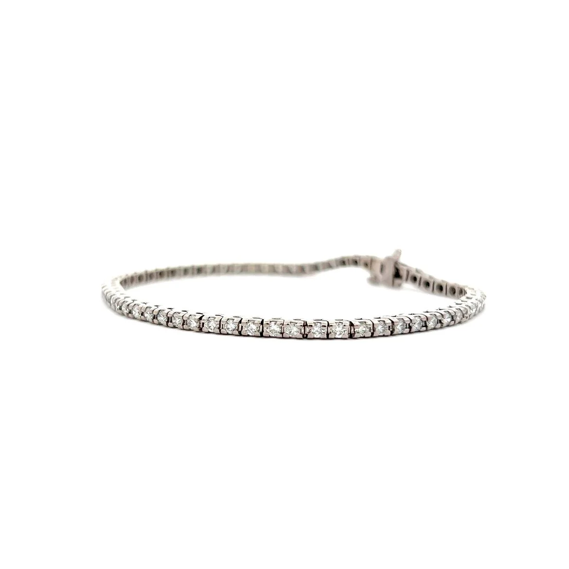 2.50 Round Brilliant Diamond Tennis Bracelet in 14k White Gold - Image 2