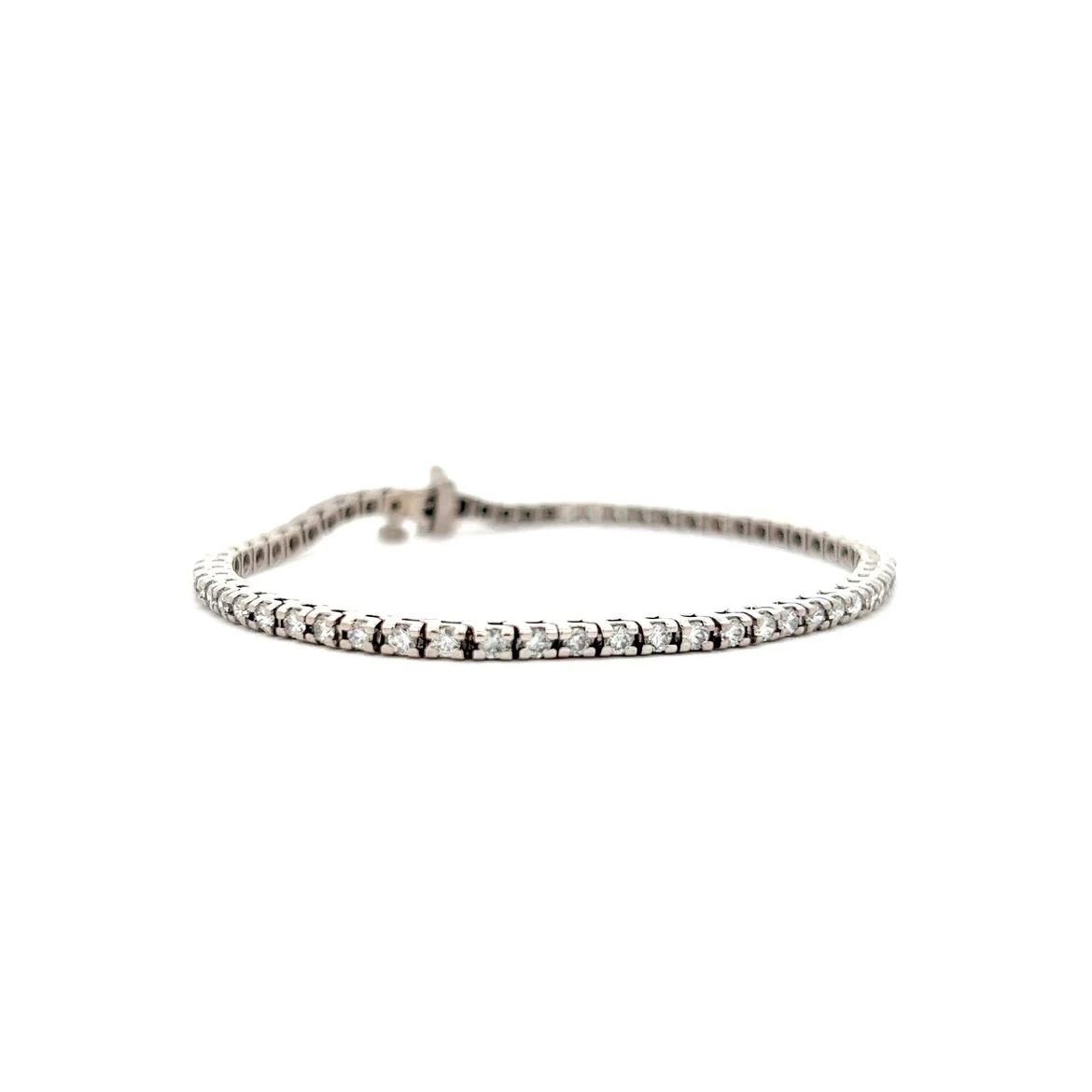 2.50 Round Brilliant Diamond Tennis Bracelet in 14k White Gold - Image 3