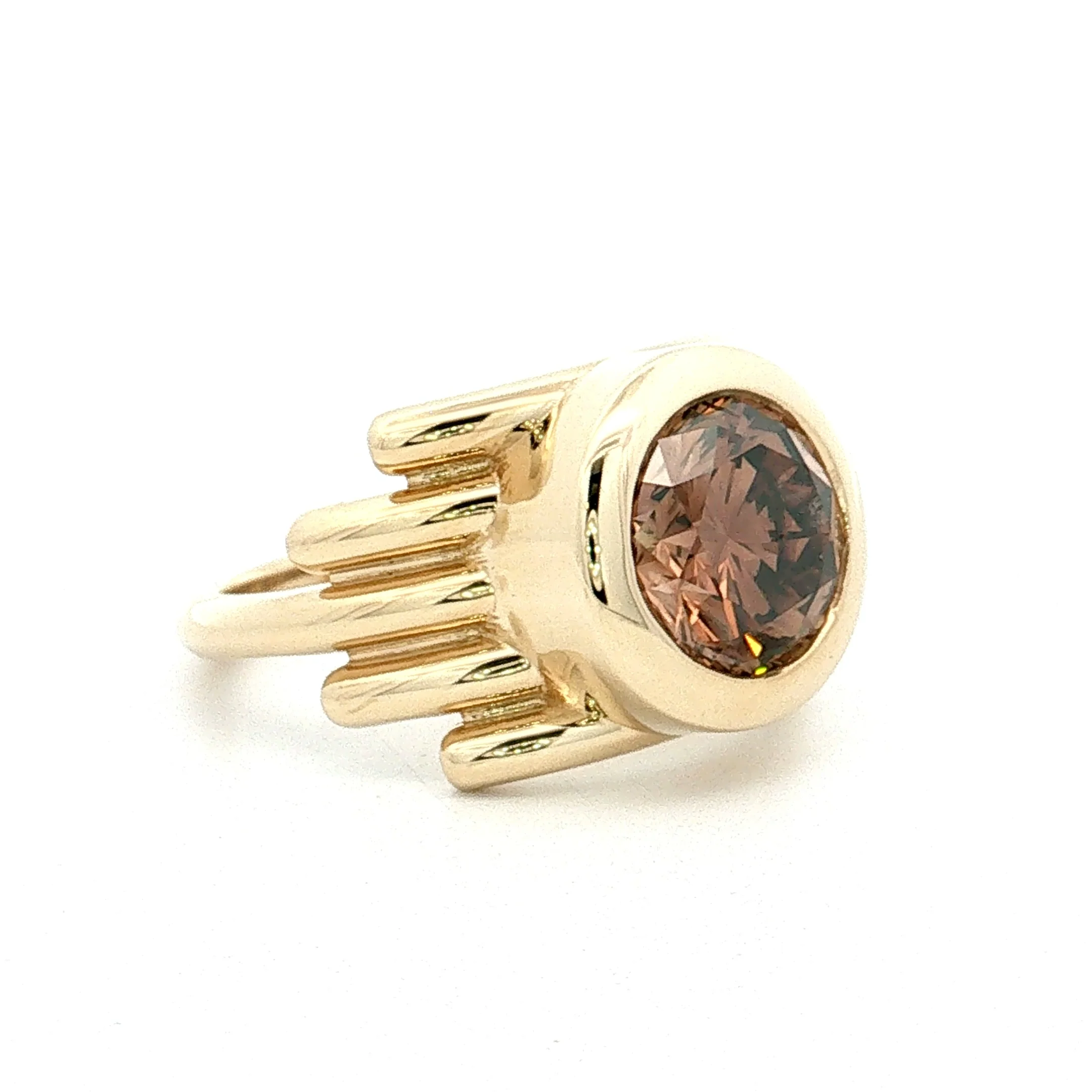 2.53 Round Diamond Engagement Ring 14k - Image 3