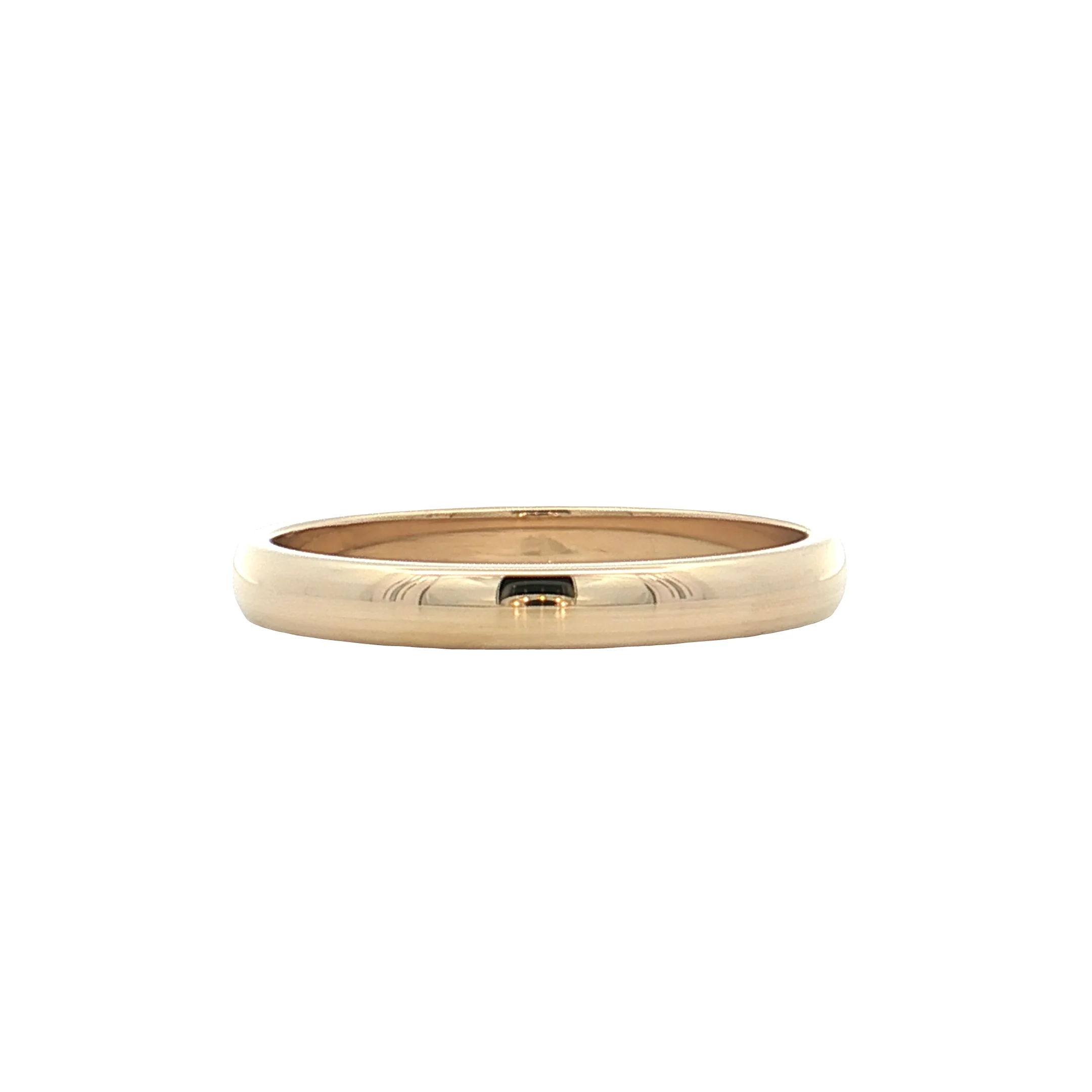 2.5mm Half Round Wedding Band 14k Yellow Gold - Image 3