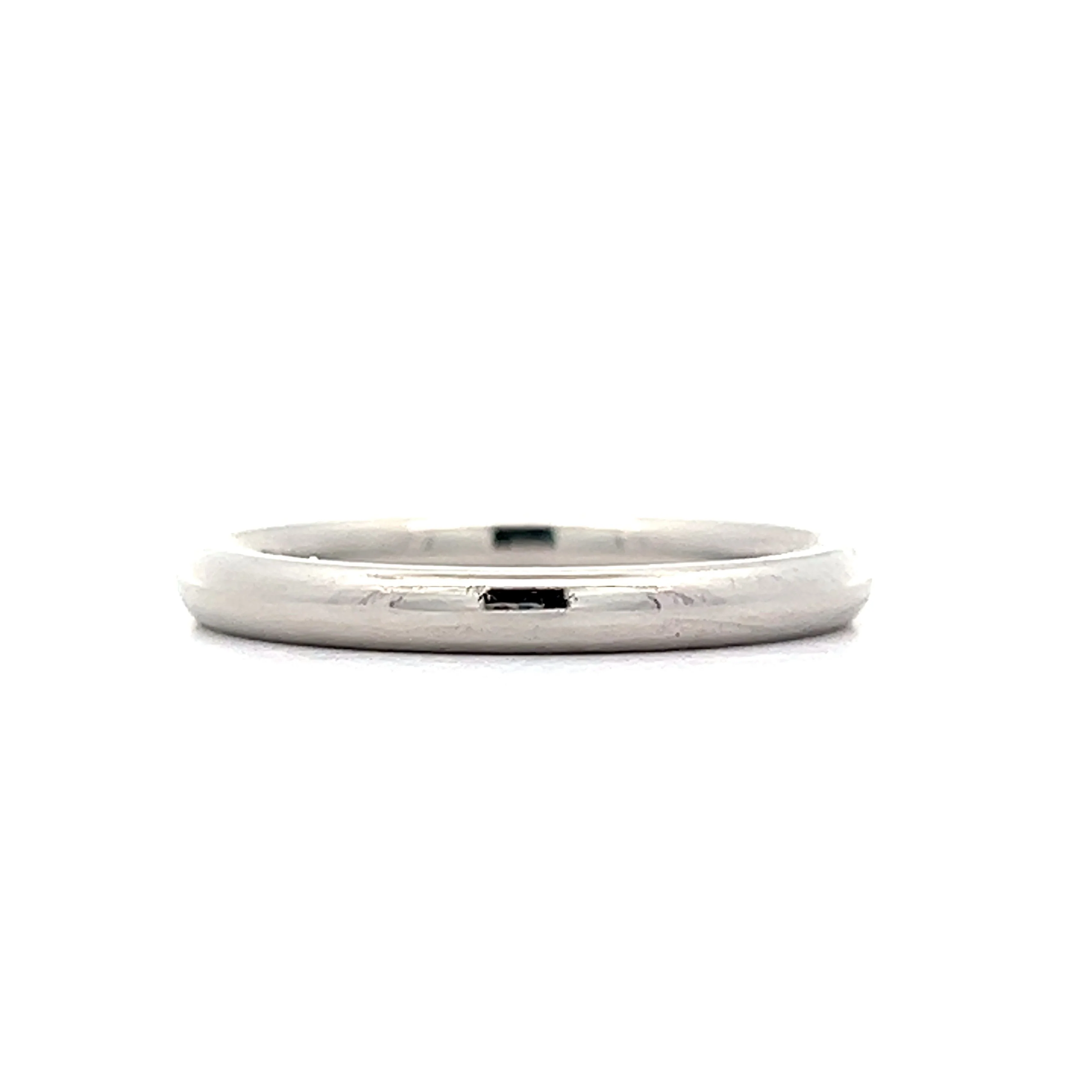 2.5mm Half Round Wedding Band in Platinum - Image 3