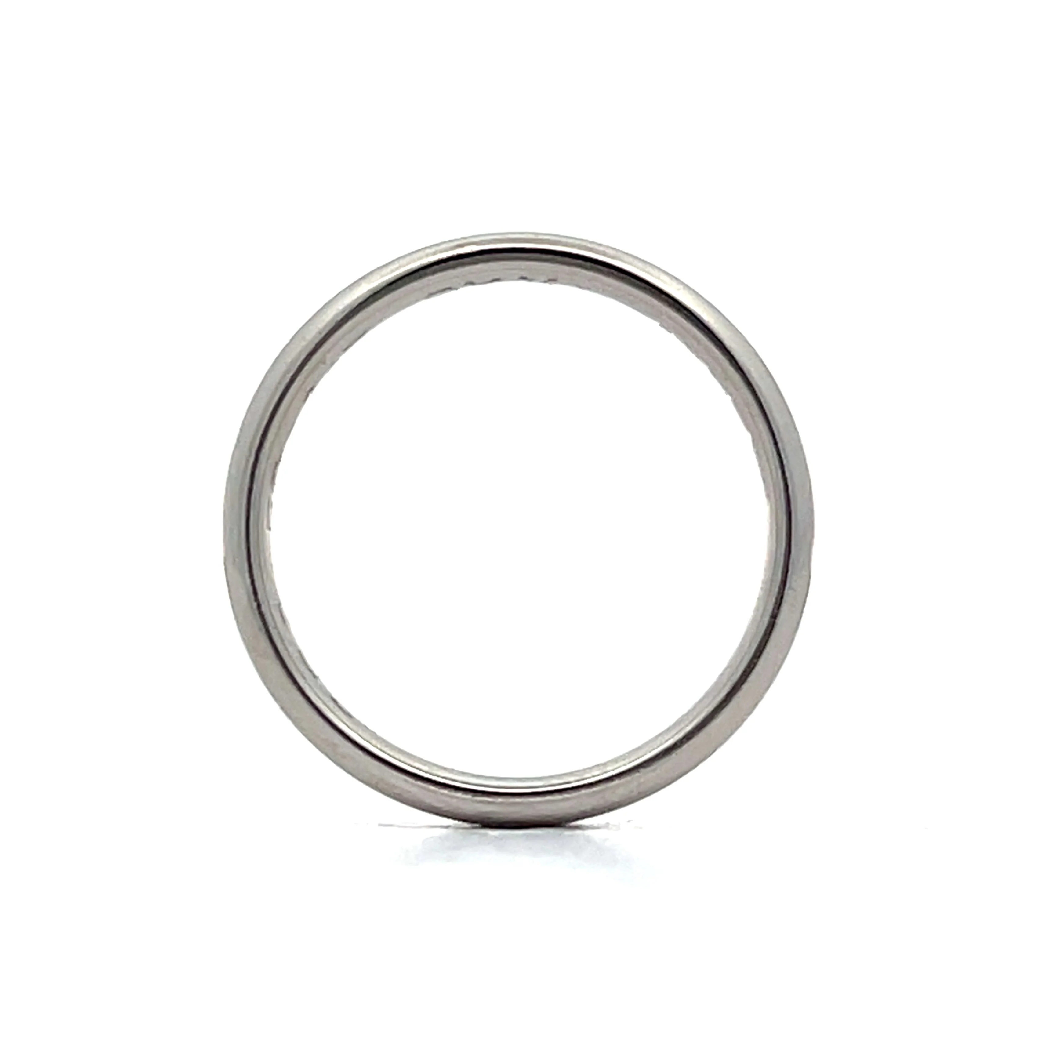 2.5mm Half Round Wedding Band in Platinum - Image 4