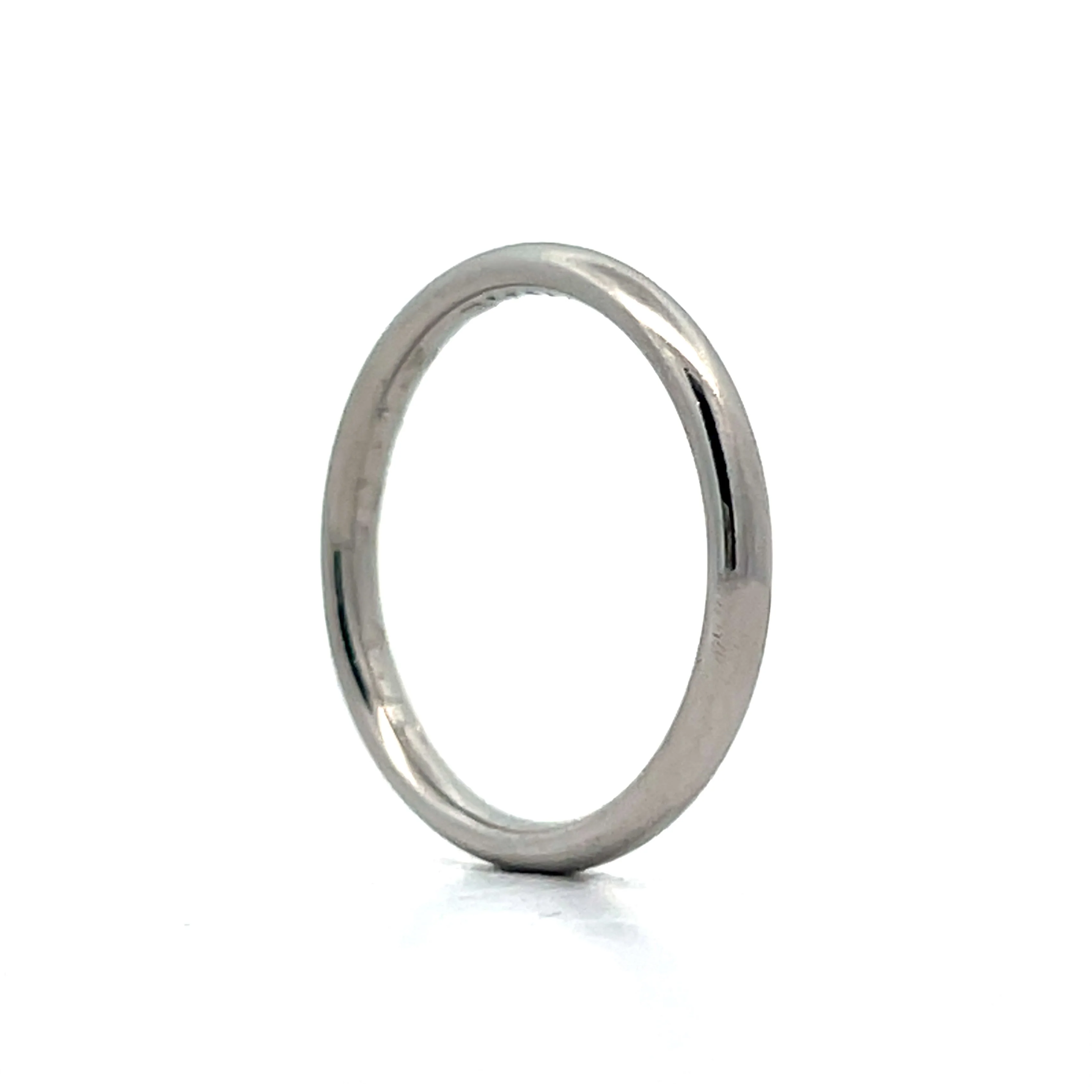 2.5mm Half Round Wedding Band in Platinum - Image 5