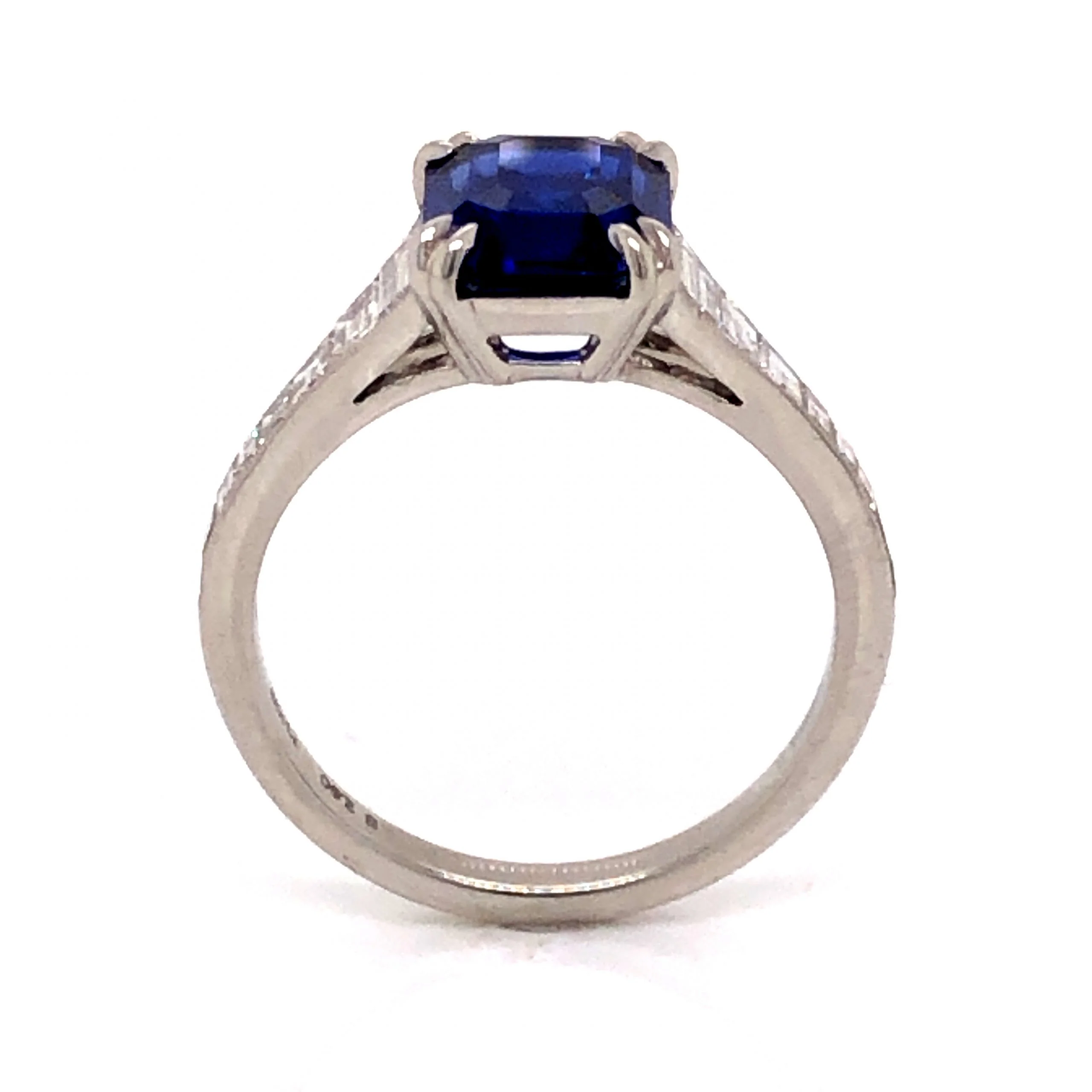 2.60 Sapphire & Diamond Engagement Ring in Platinum - Image 4