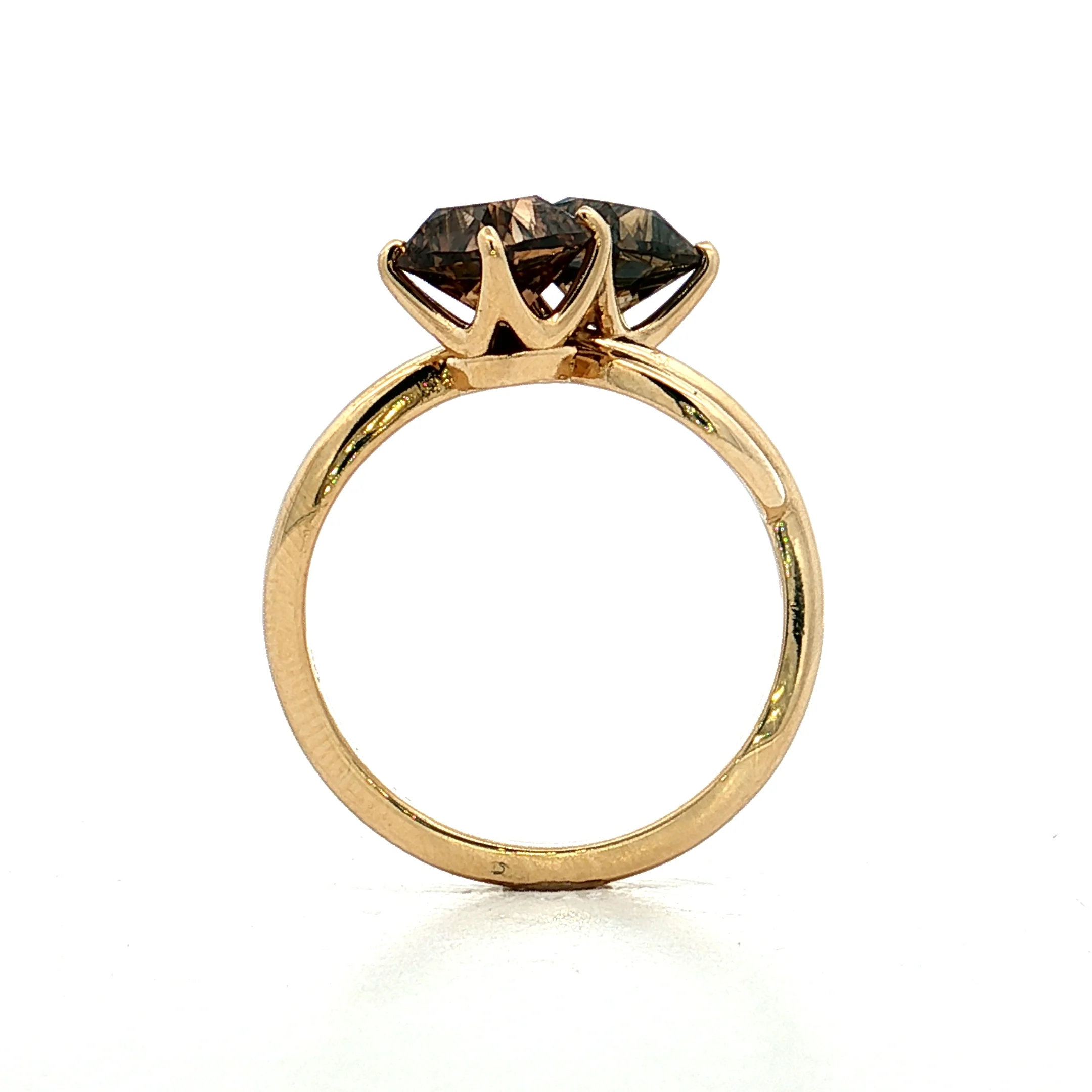 2.60 Toi Et Moi Diamond Engagement Ring 14k Yellow Gold - Image 4