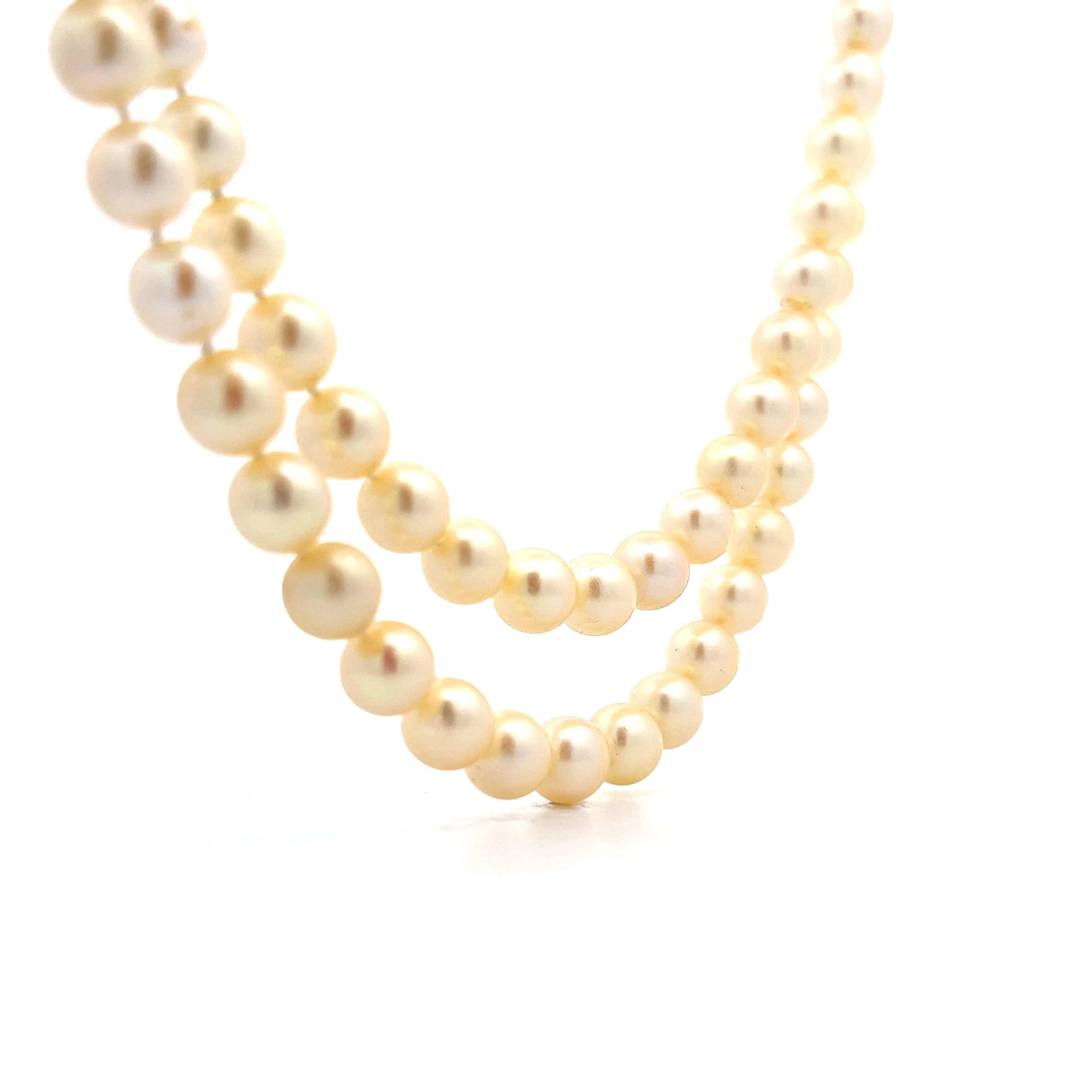 2.68 Vintage Diamond & Pearl Necklace in 14k - Image 4