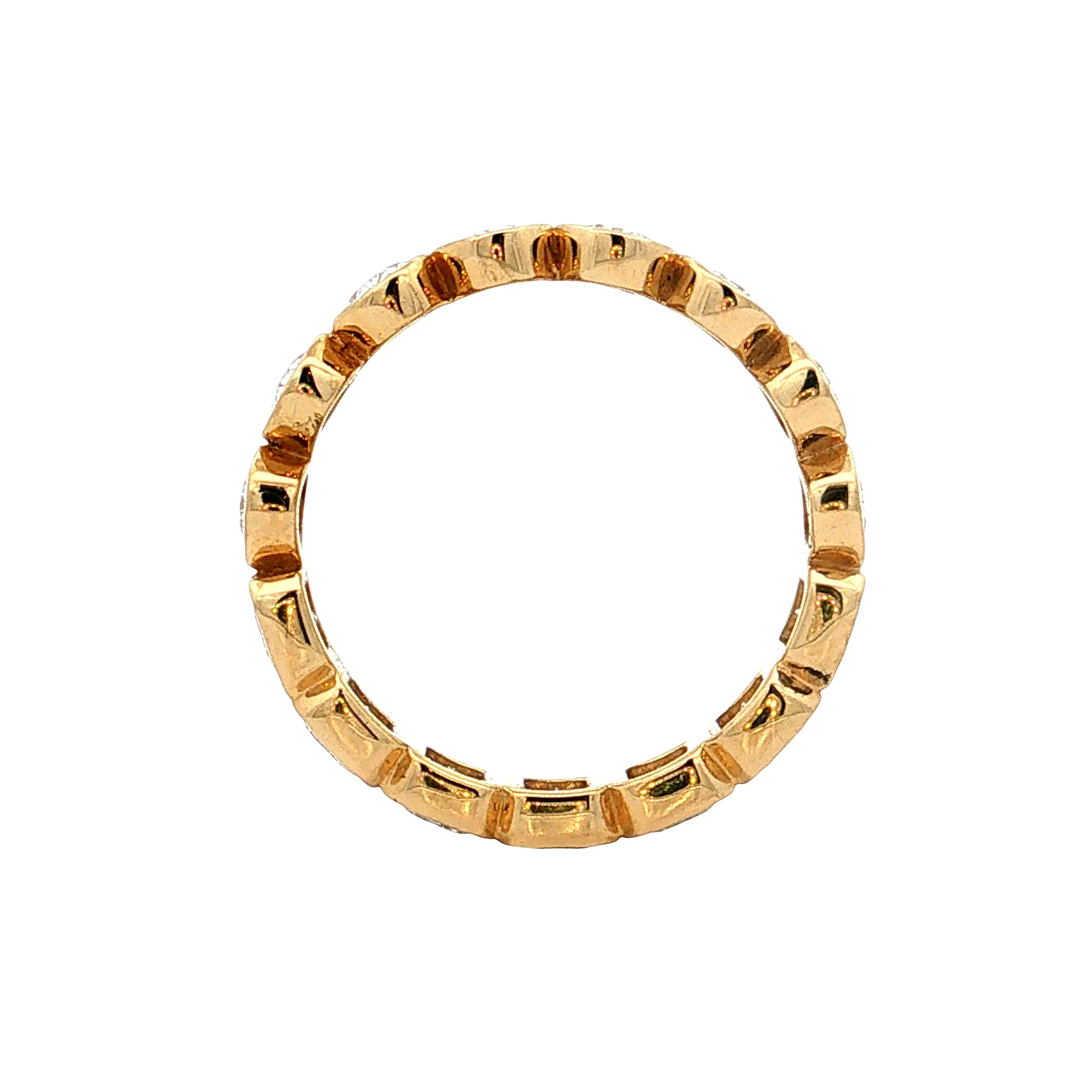 2.75 Mixed Diamond Eternity Wedding Band 18k - Image 5
