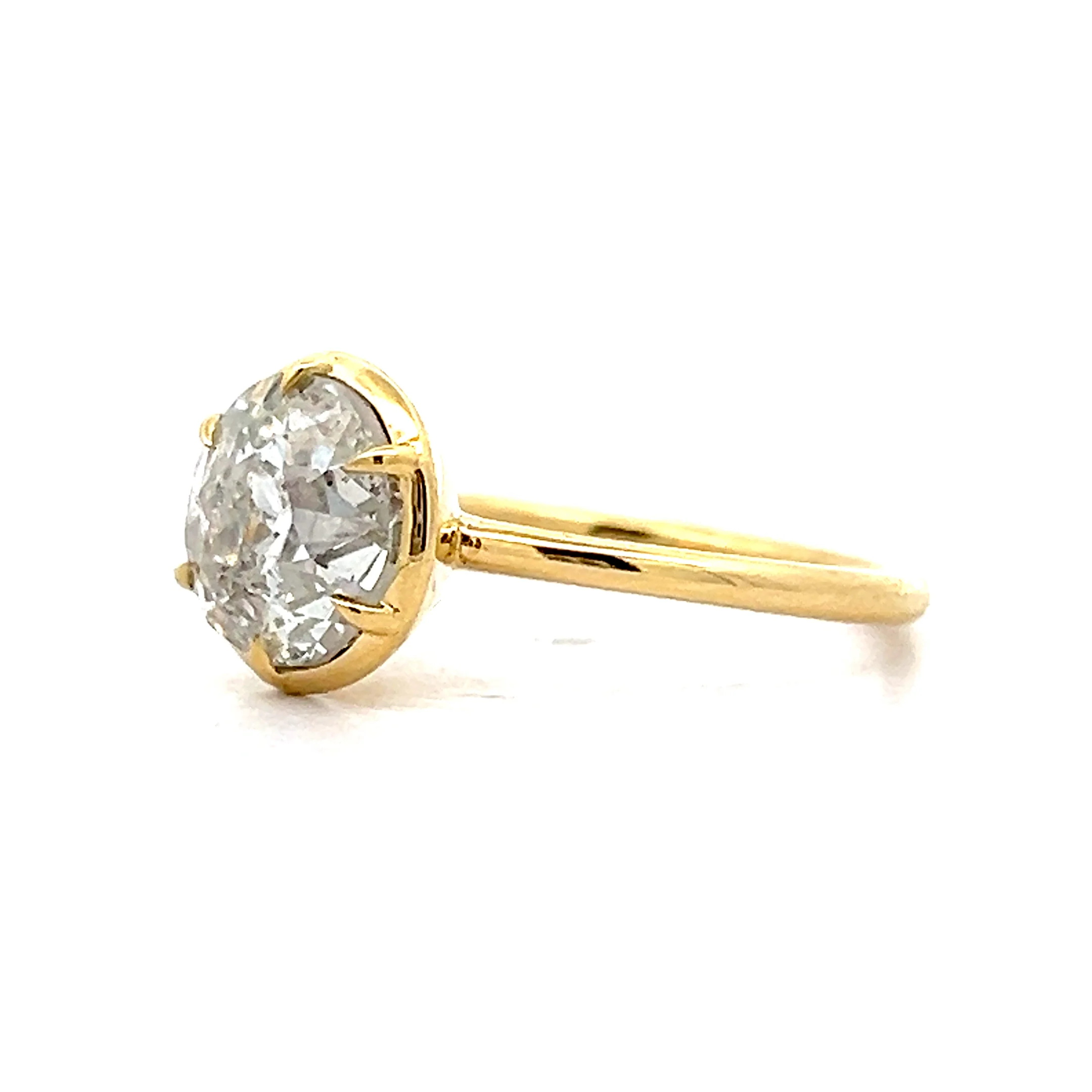 2.77 Old European Diamond Engagement Ring in 18k - Image 2