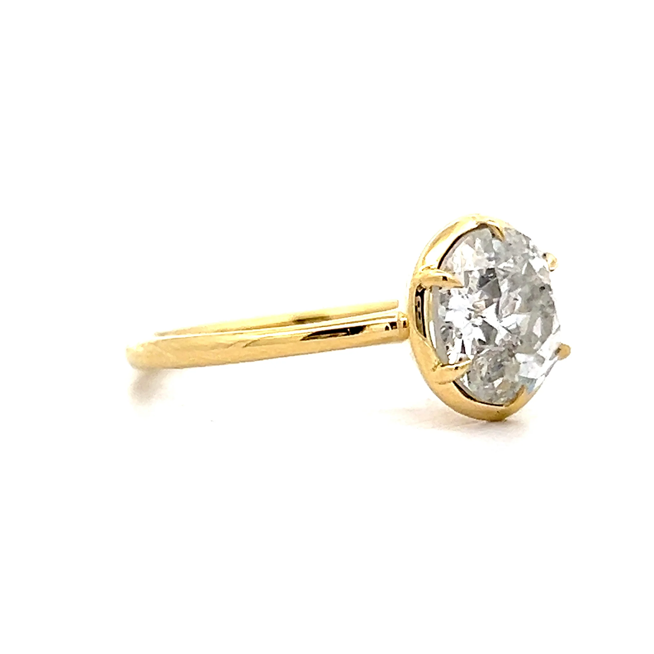 2.77 Old European Diamond Engagement Ring in 18k - Image 3