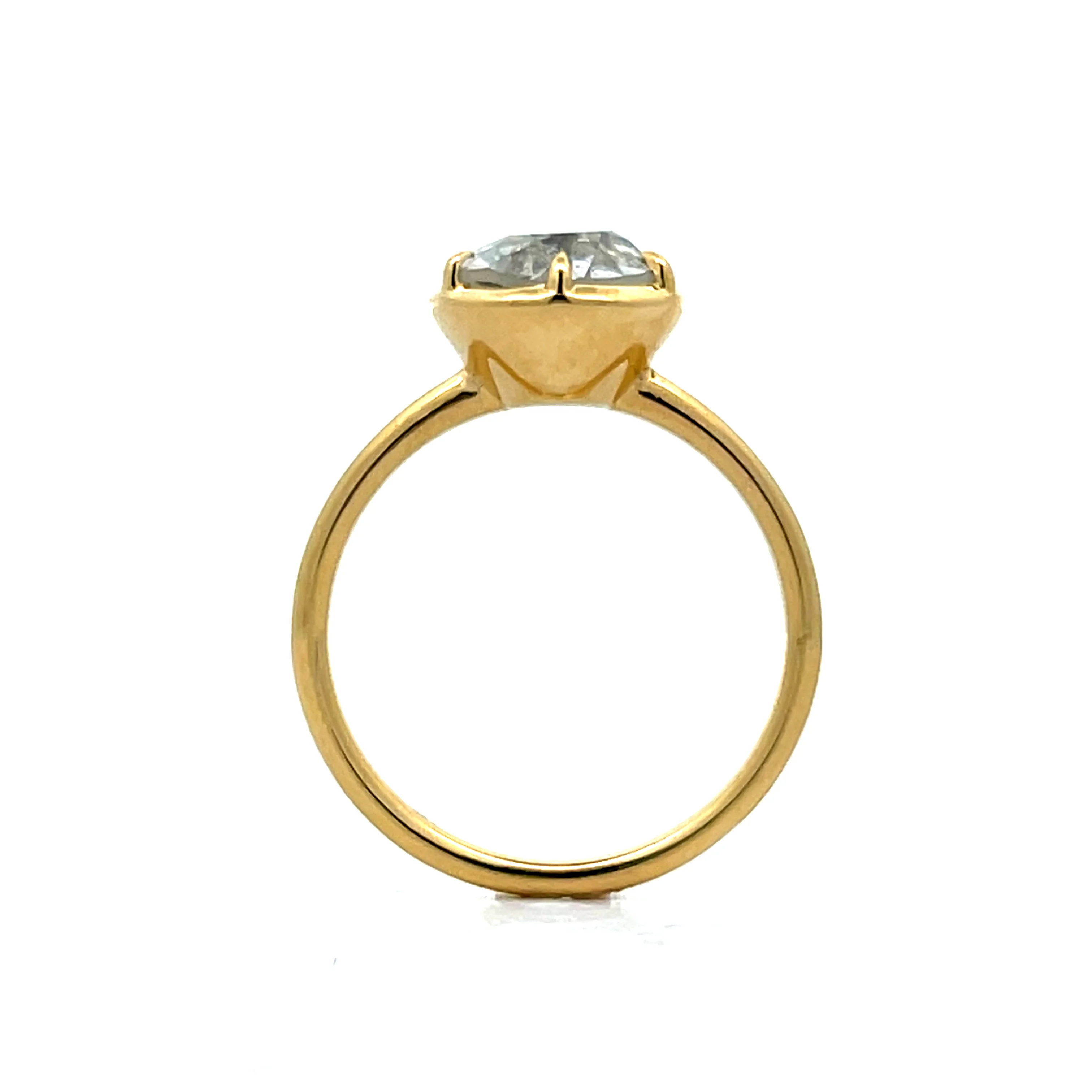2.77 Old European Diamond Engagement Ring in 18k - Image 4