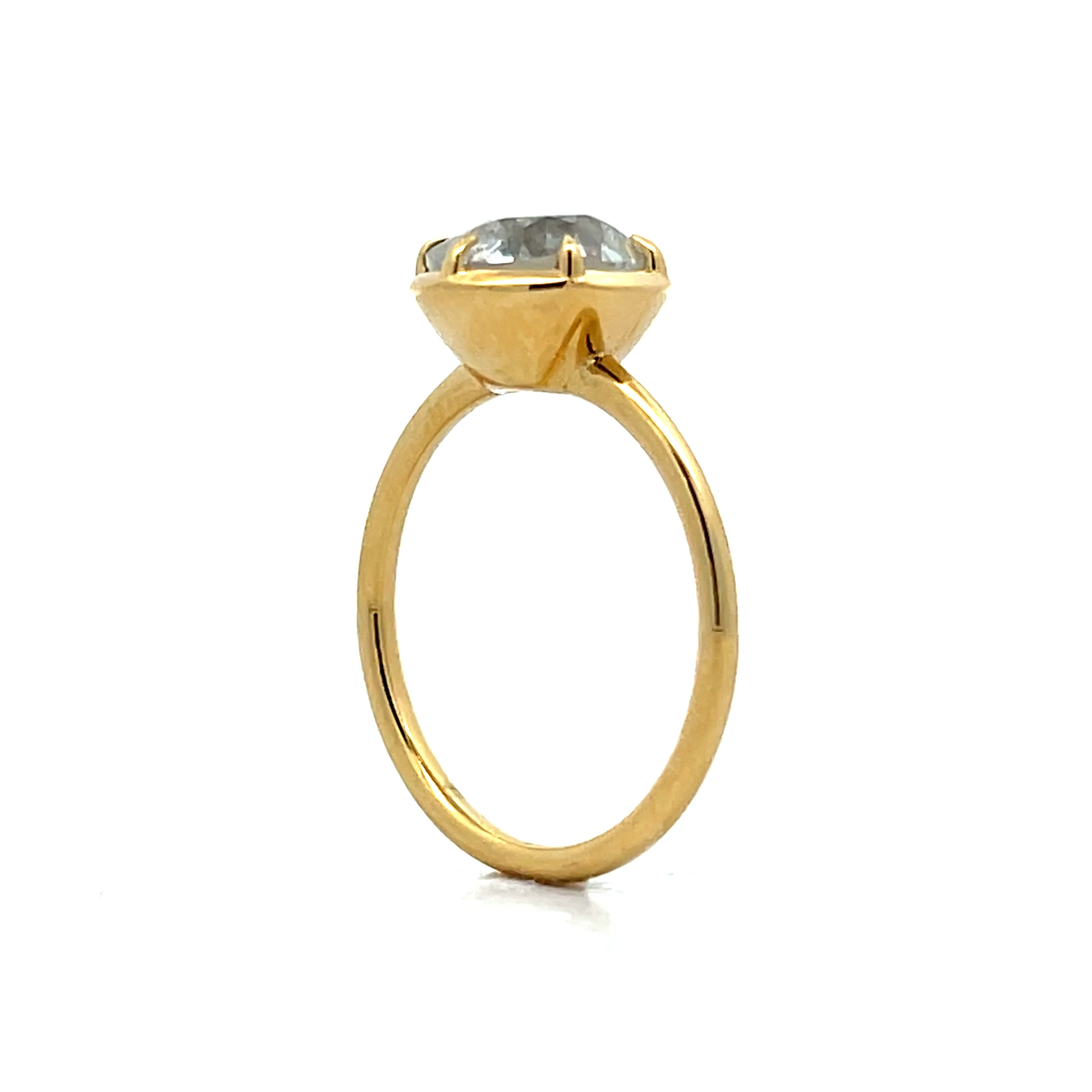 2.77 Old European Diamond Engagement Ring in 18k - Image 5