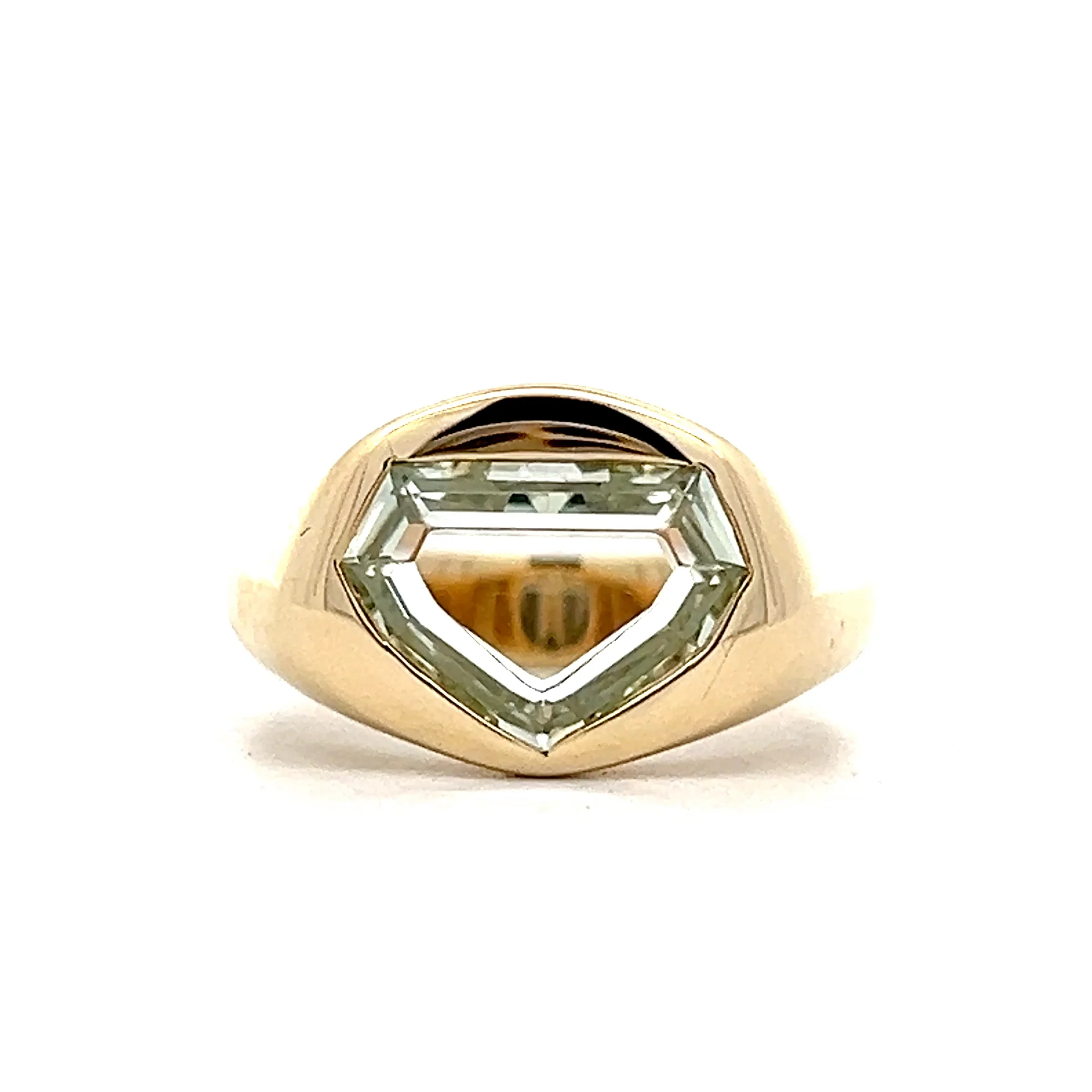 2.79 Flush Solitaire Sapphire Engagement Ring in 14k