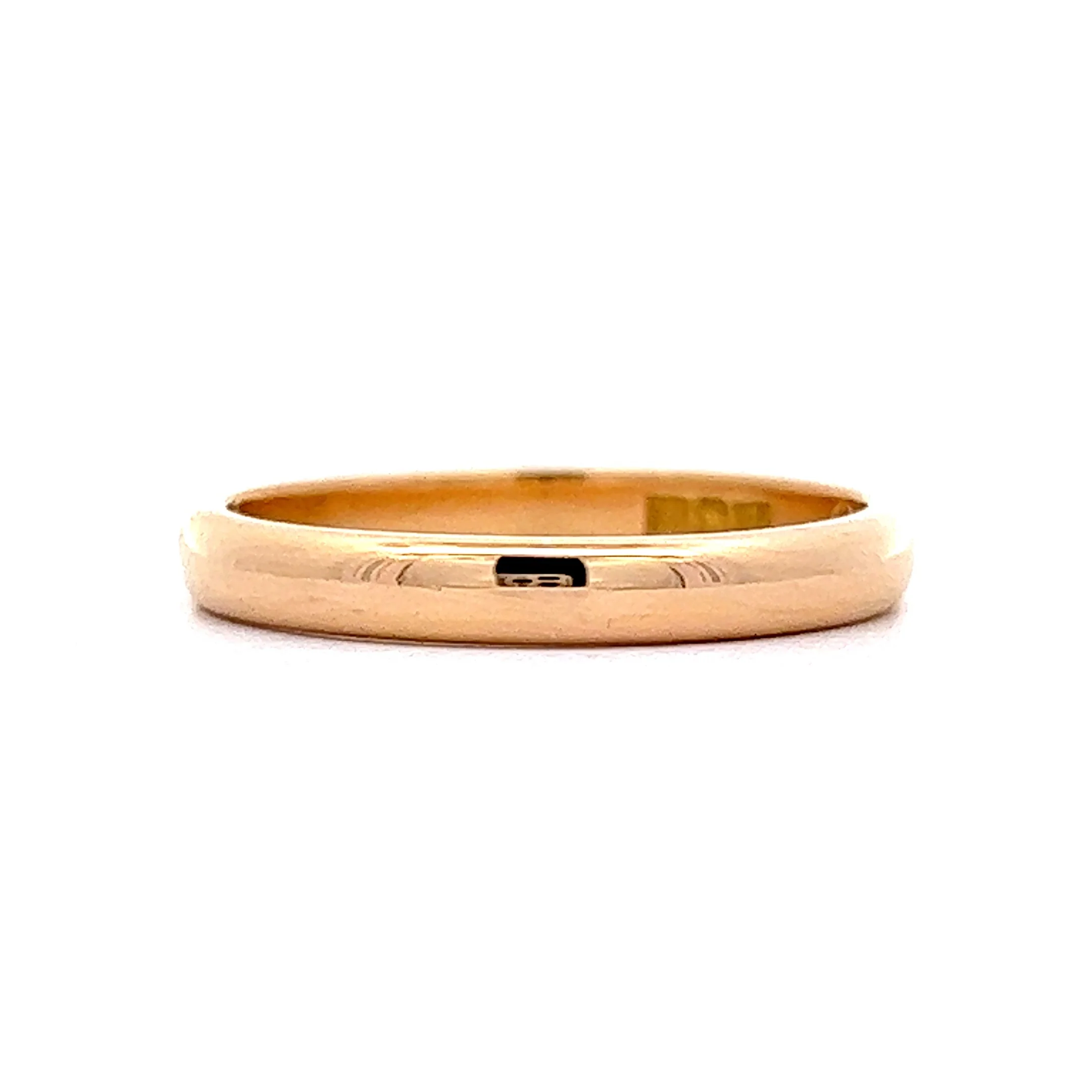 2.80mm Mid-Century Wedding Band in 22k Yellow Gold