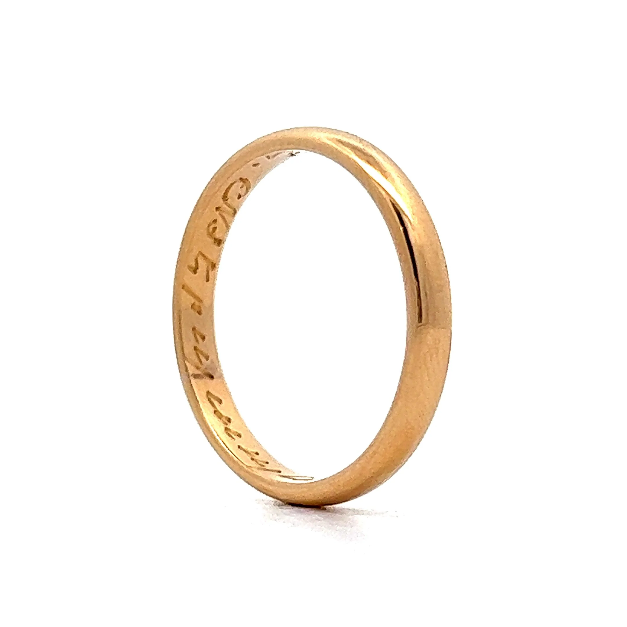 2.80mm Mid-Century Wedding Band in 22k Yellow Gold - Image 5