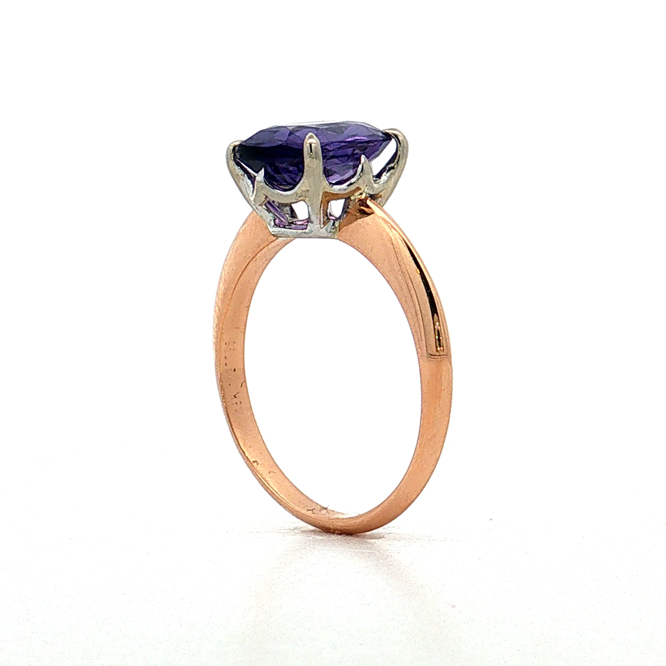 2.81 Cushion Sapphire Engagement Ring 18k - Image 5
