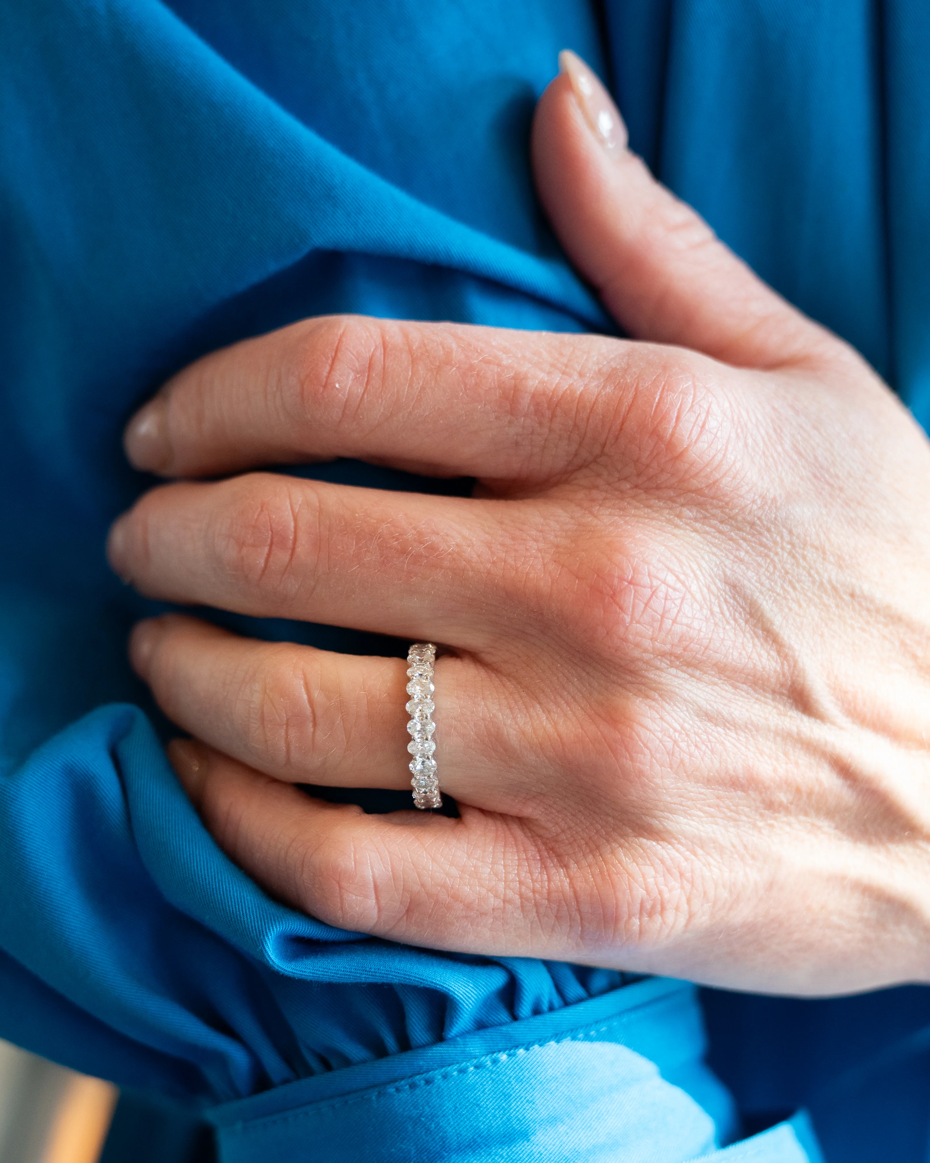 2.81 Oval Diamond Eternity Band in 18k White Gold - Image 7