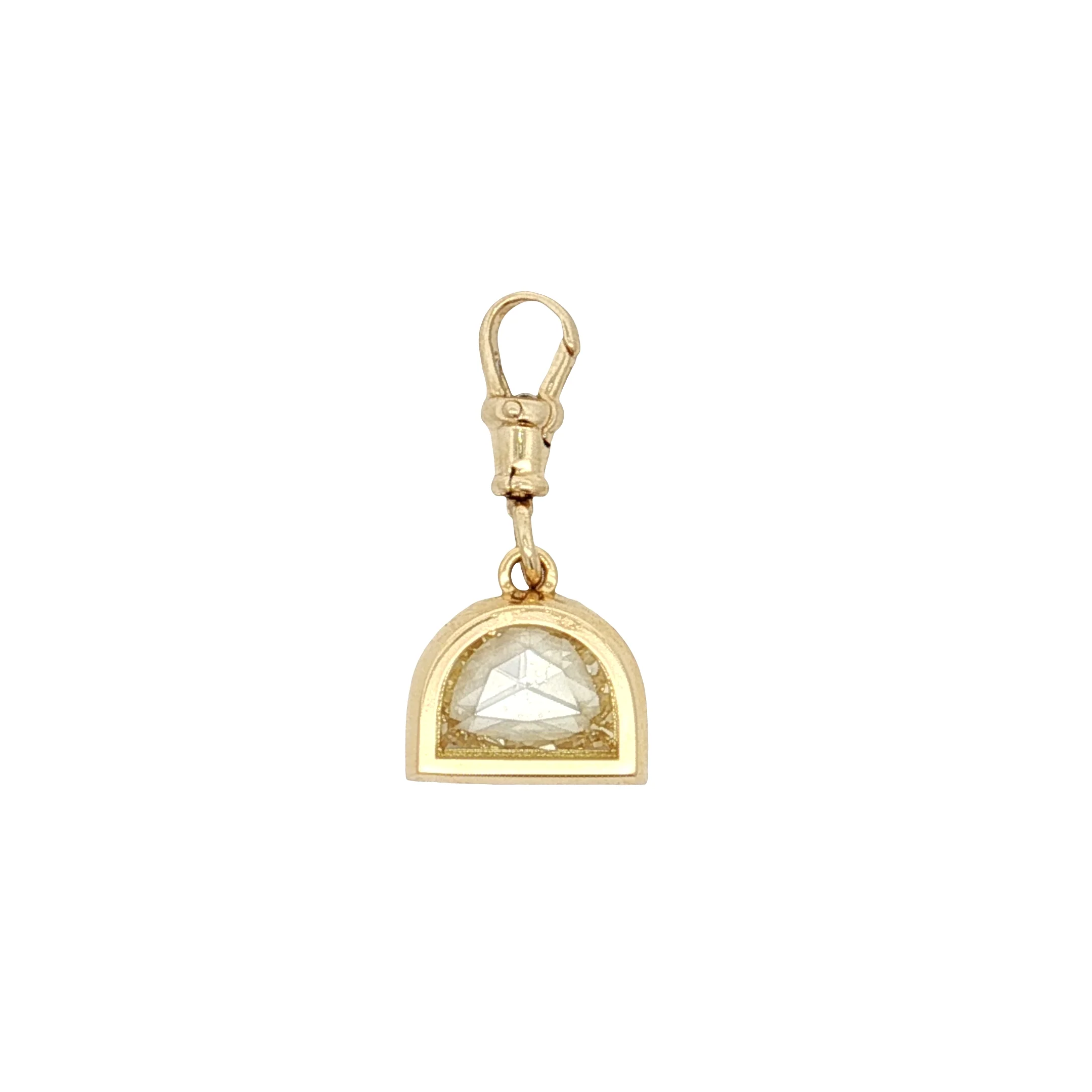 2.82 Half Moon Diamond Pendant Necklace 18k - Image 2