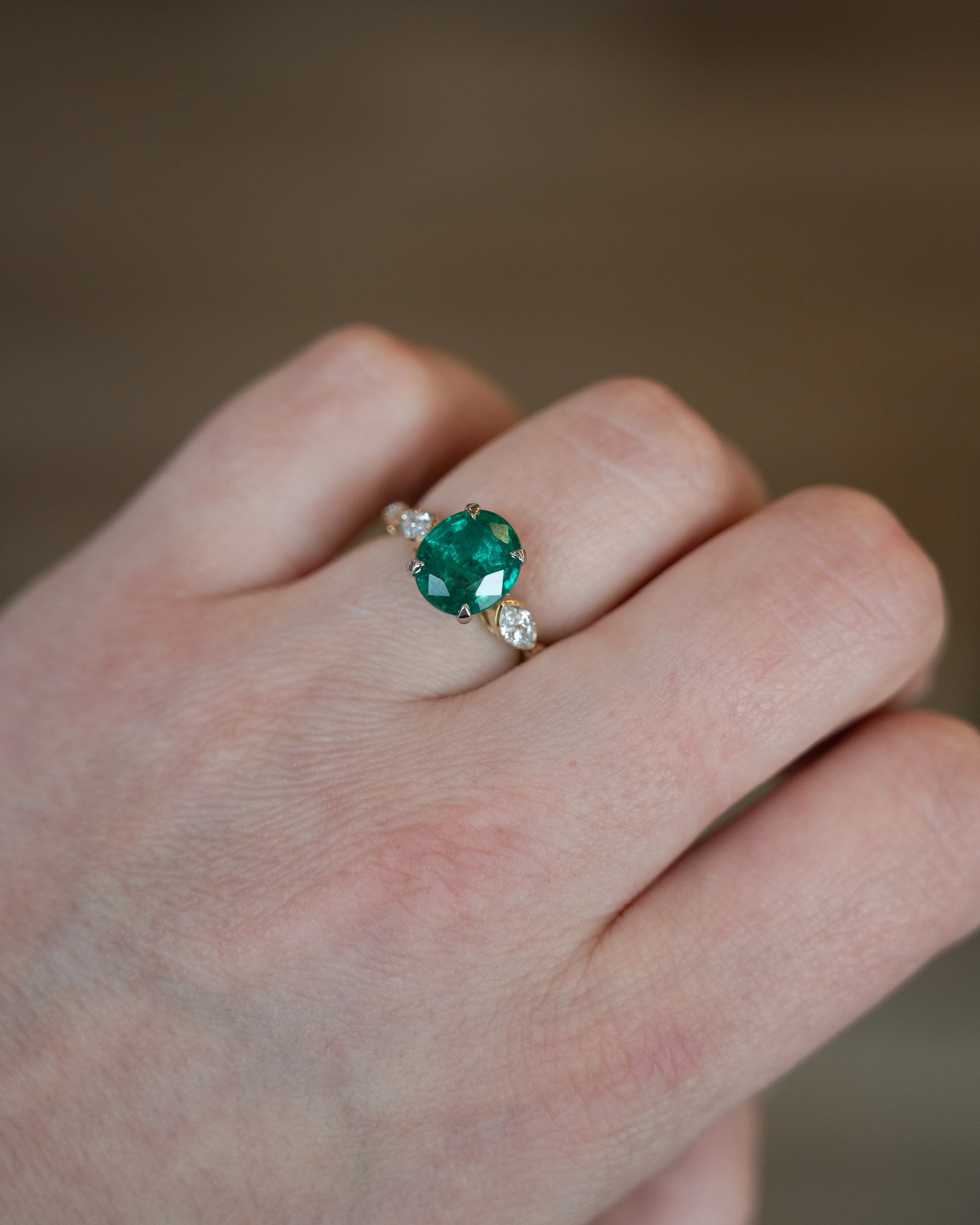 2.88 Emerald Engagement Ring Two-Tone 14k - Image 8