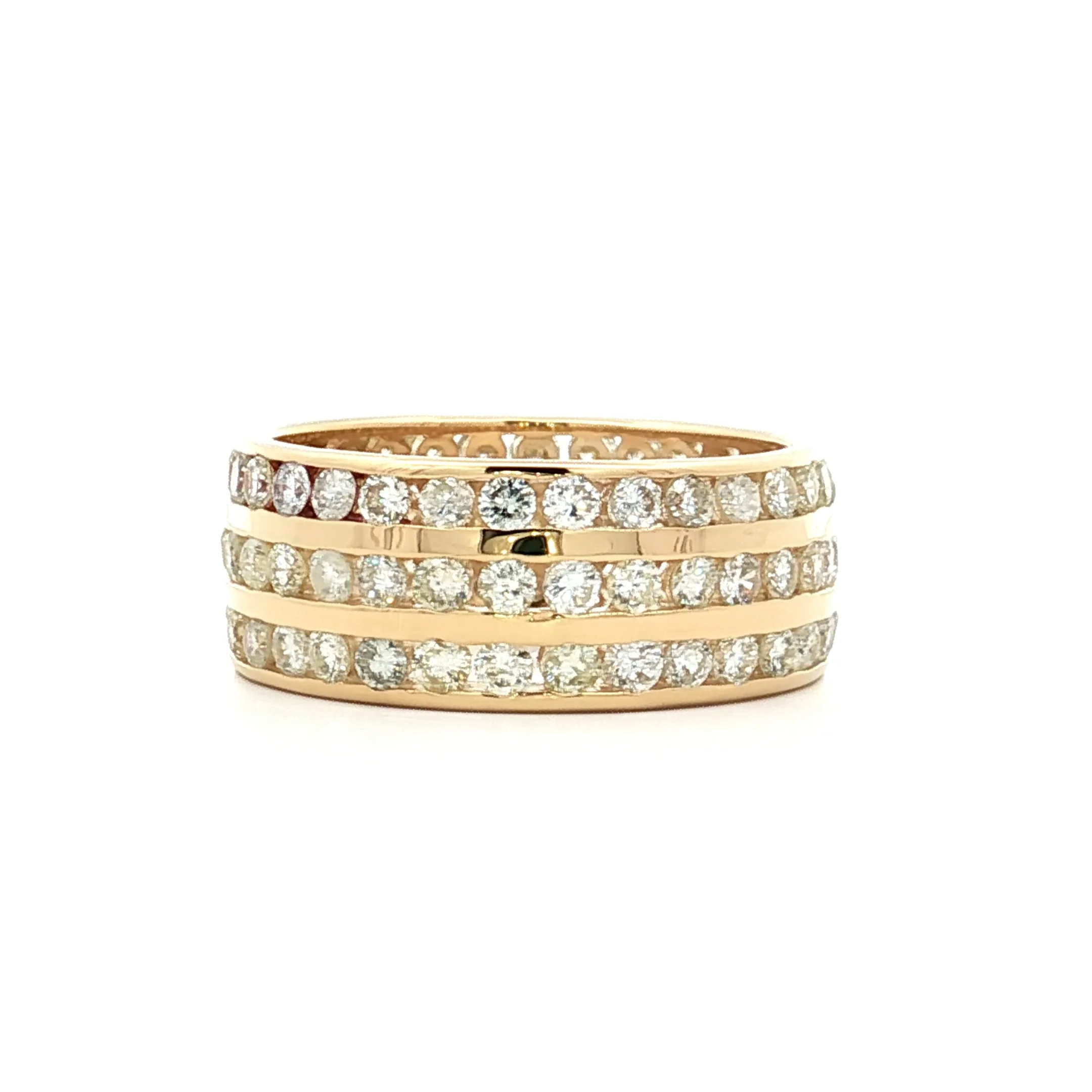 2.88 Wide Diamond Eternity Statement Ring in 18k - Image 2