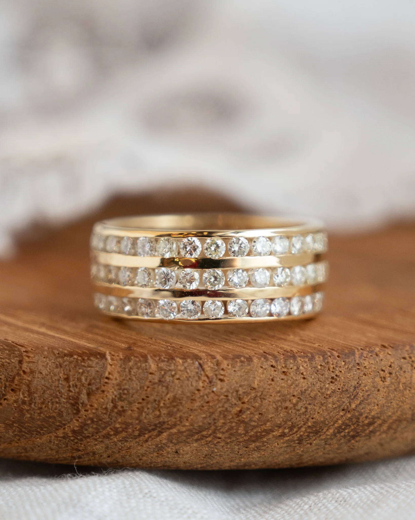 2.88 Wide Diamond Eternity Statement Ring in 18k - Image 7