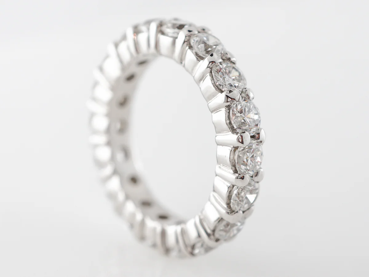 2.90 Carat Diamond Eternity Wedding Band in Platinum - Image 3
