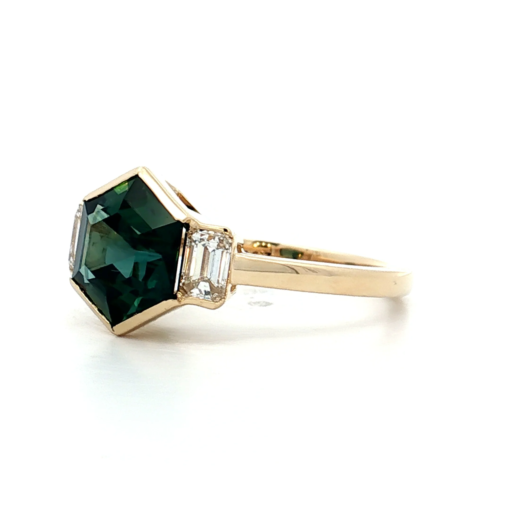2.91 Hexagon Sapphire Engagement Ring in 14k - Image 2
