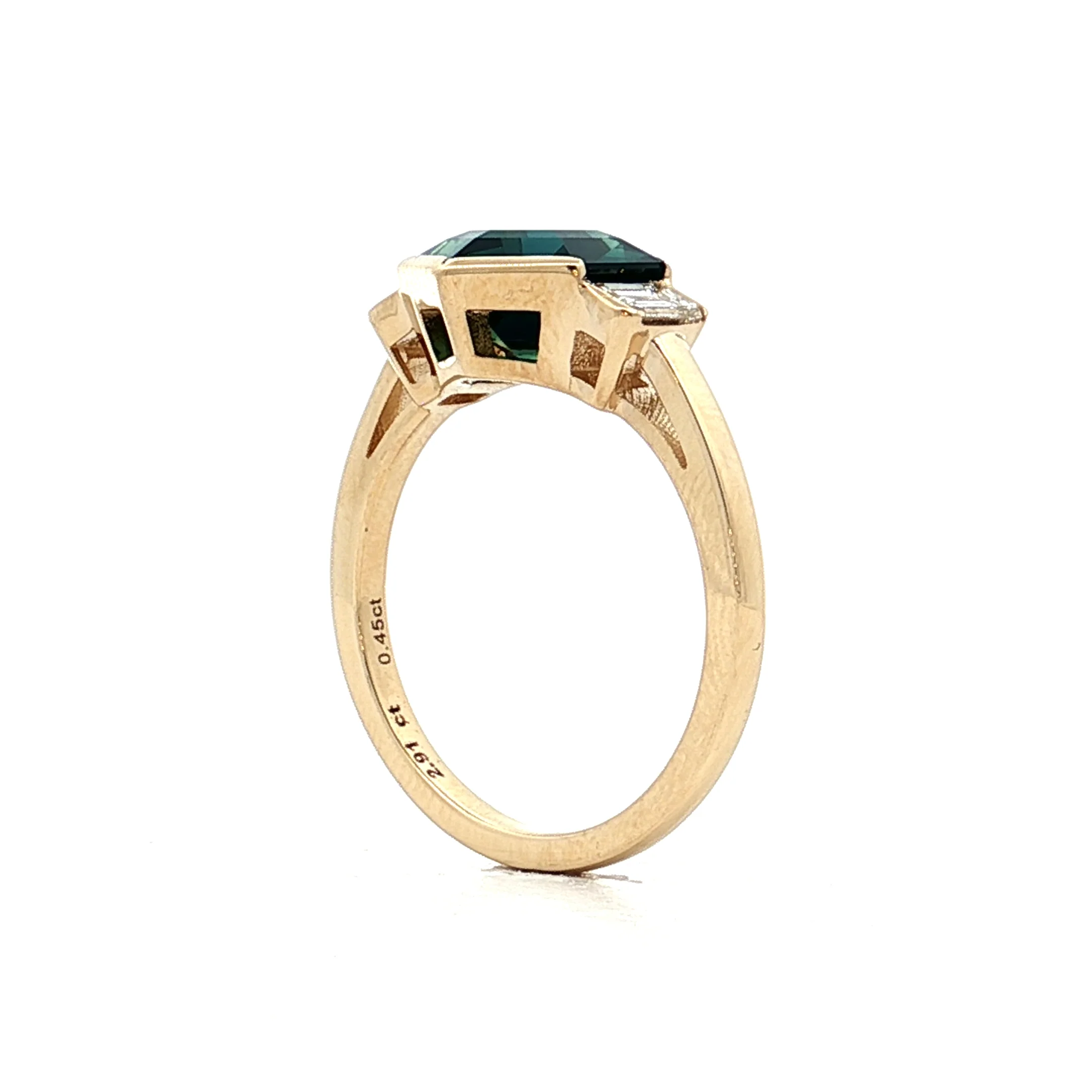 2.91 Hexagon Sapphire Engagement Ring in 14k - Image 5