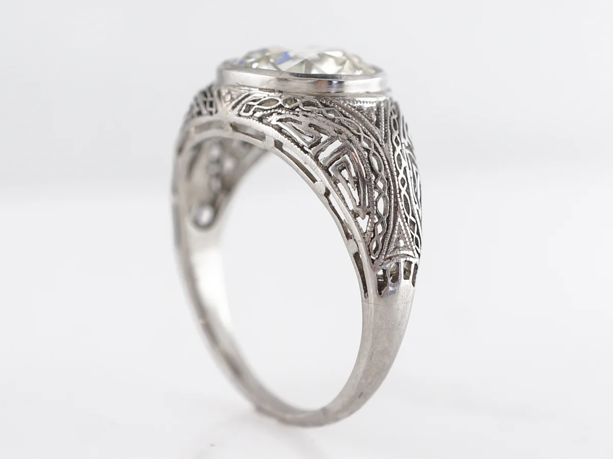 2.93 Carat Old European Cut Diamond Engagement Ring in Platinum - Image 4