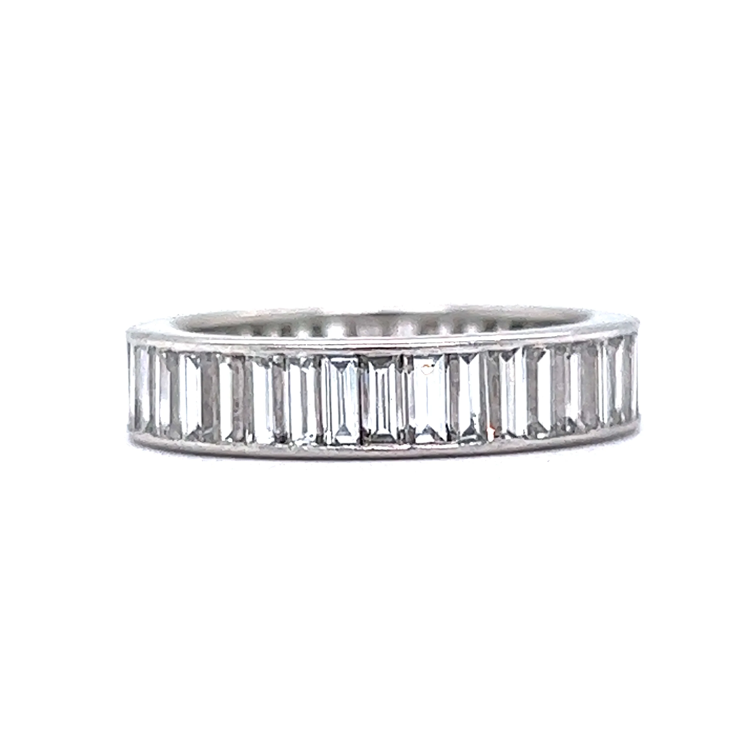 2.94 Emerald Cut Diamond Eternity Band in Platinum - Image 2