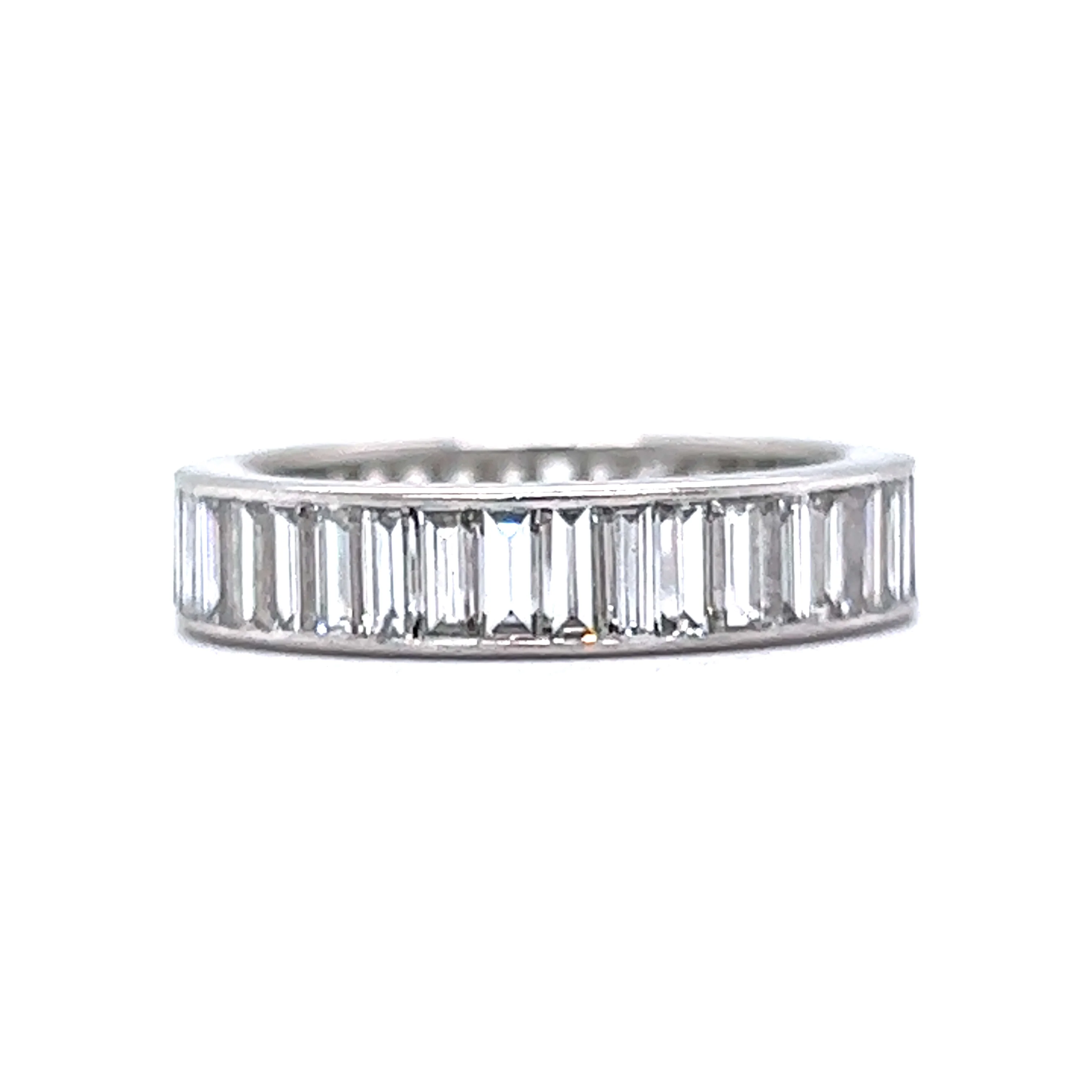 2.94 Emerald Cut Diamond Eternity Band in Platinum - Image 3