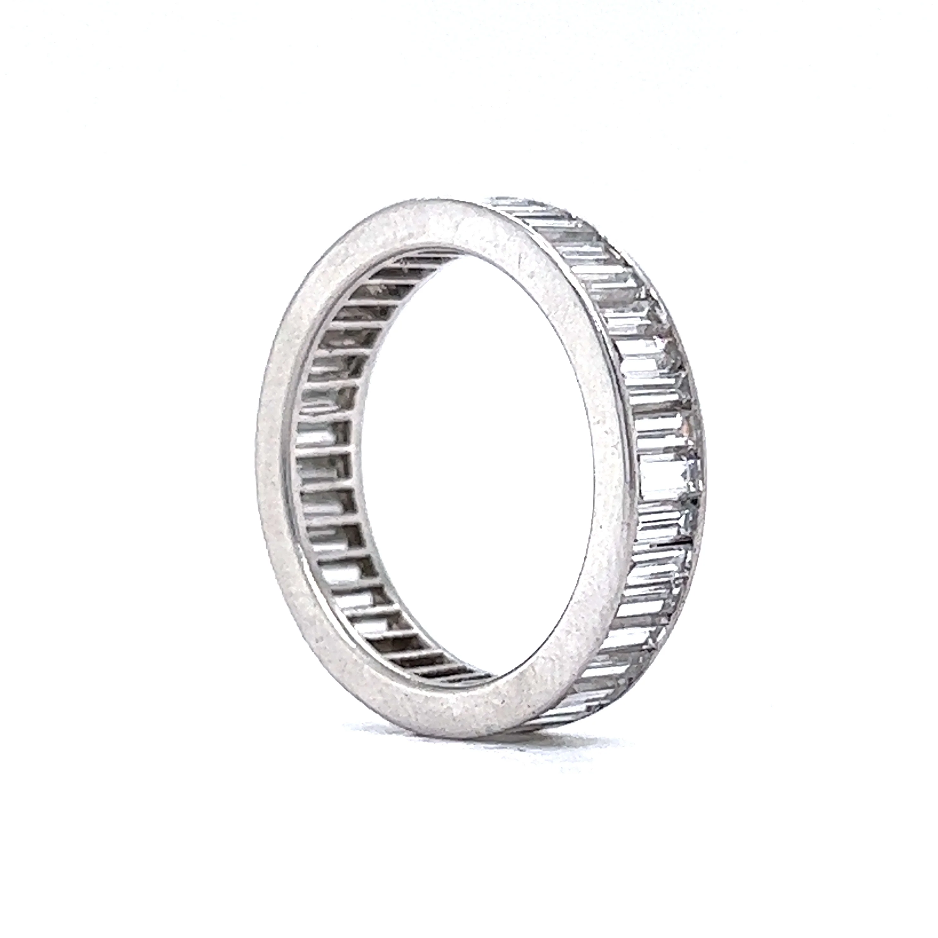 2.94 Emerald Cut Diamond Eternity Band in Platinum - Image 5