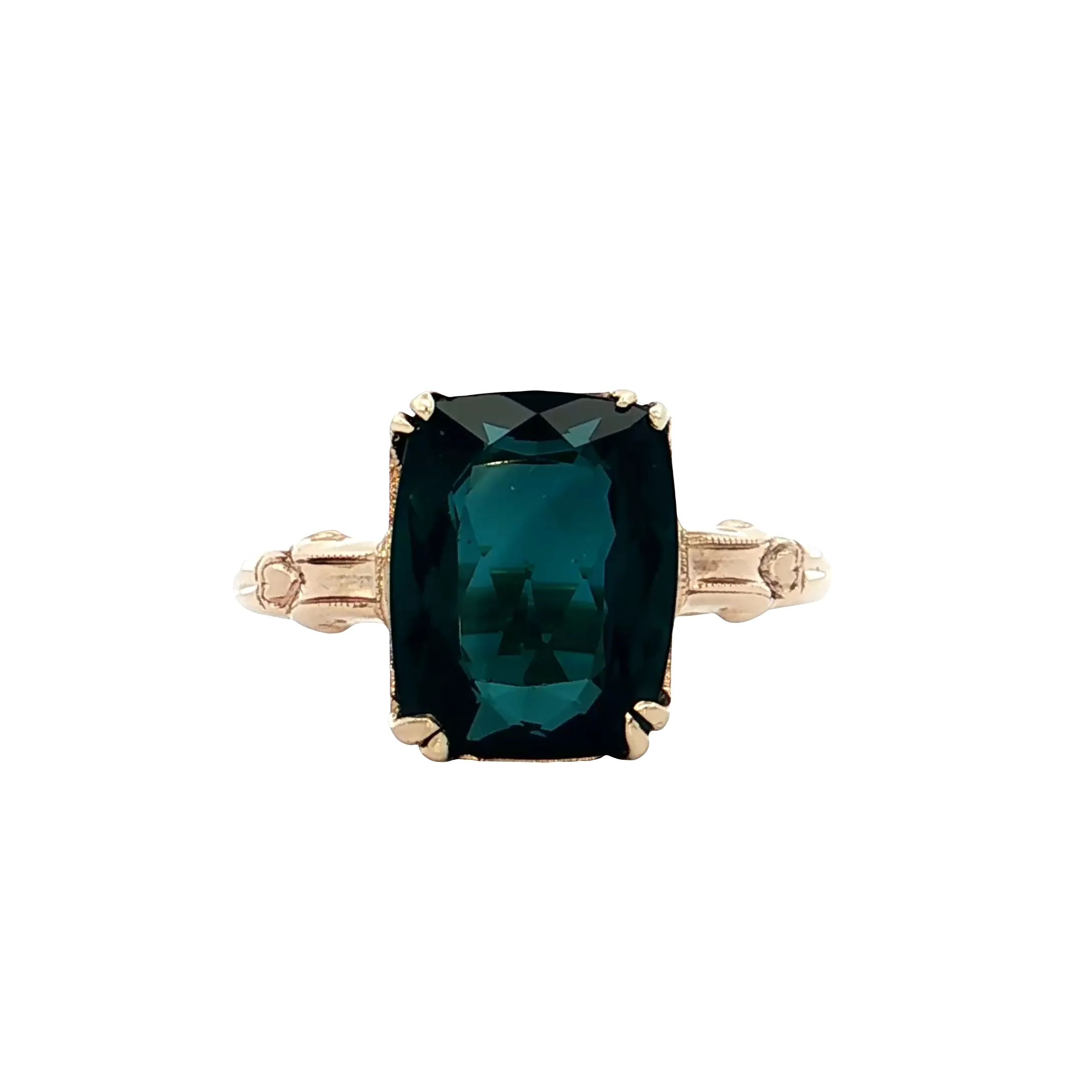 2.96 Vintage Elongated Cushion Tourmaline 14k