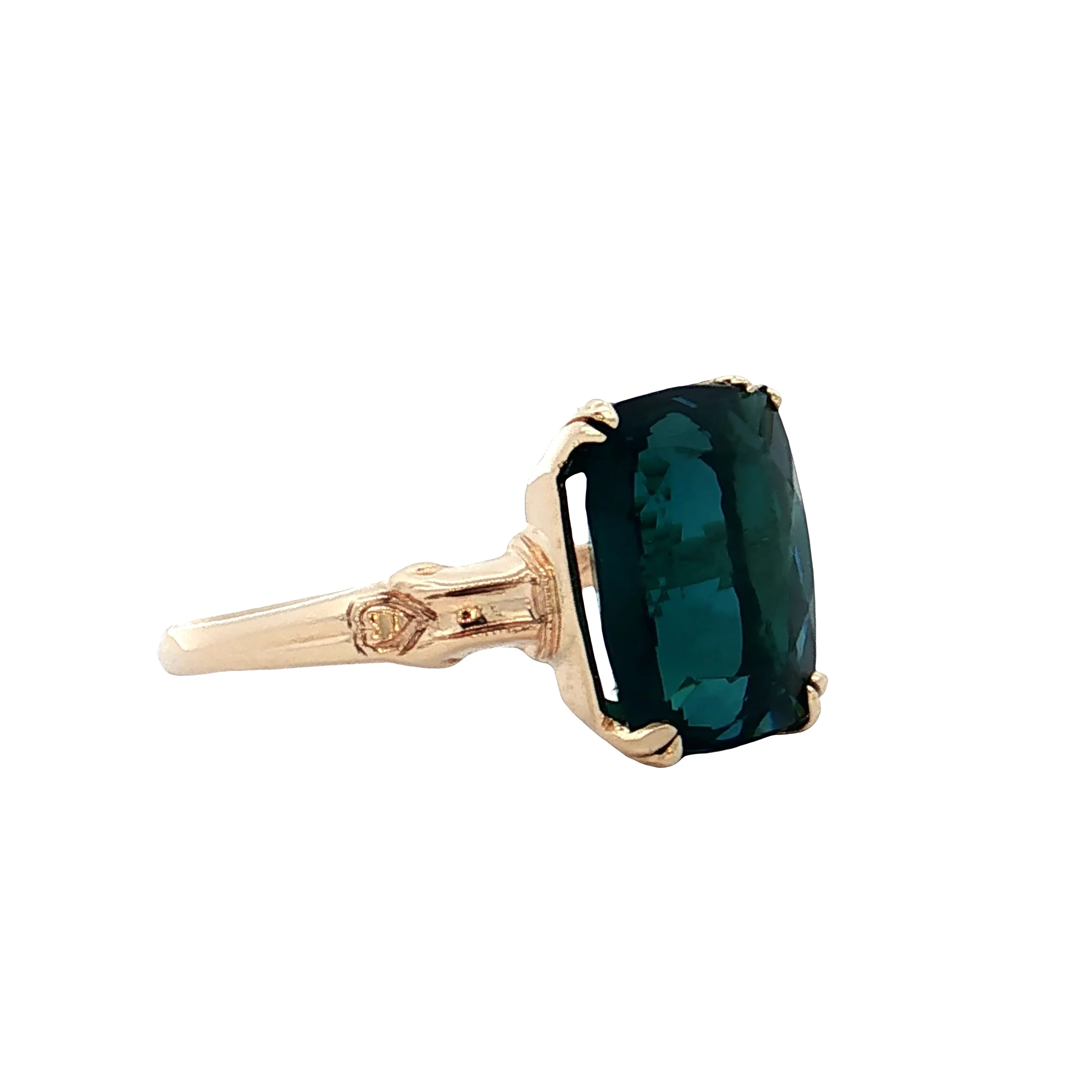 2.96 Vintage Elongated Cushion Tourmaline 14k - Image 3