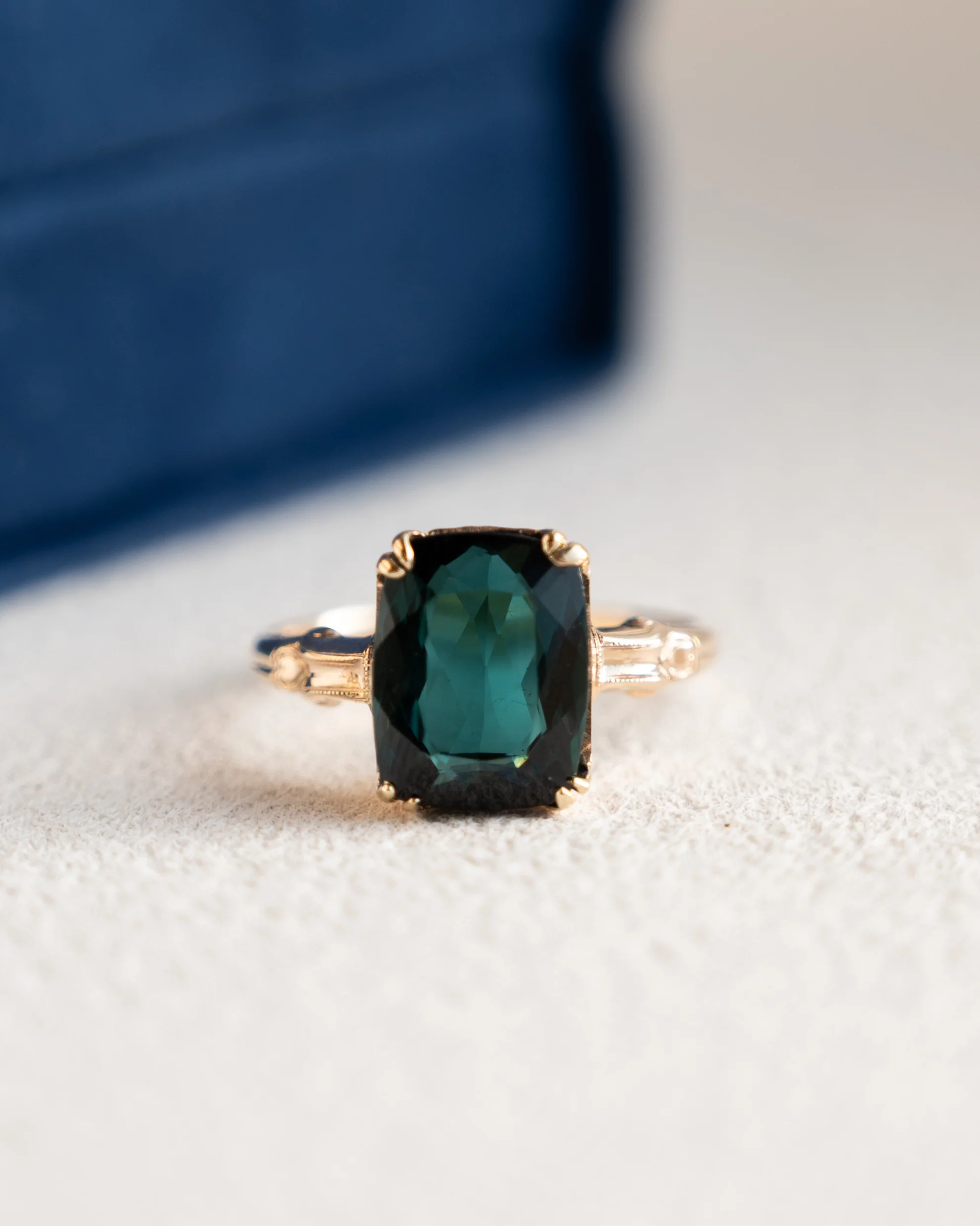 2.96 Vintage Elongated Cushion Tourmaline 14k - Image 6