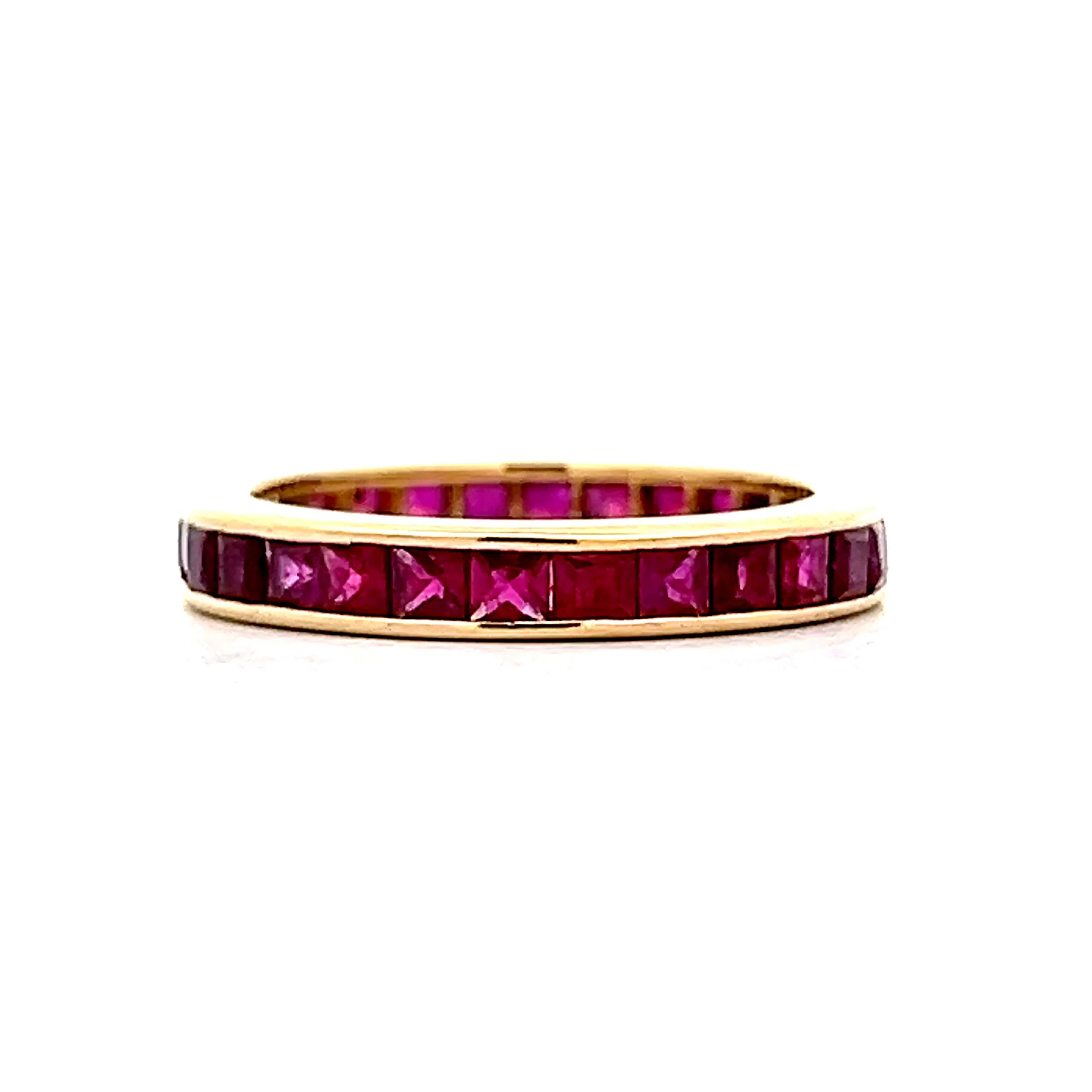 2 Carat Channel Set Ruby Eternity Band in 18k - Image 2