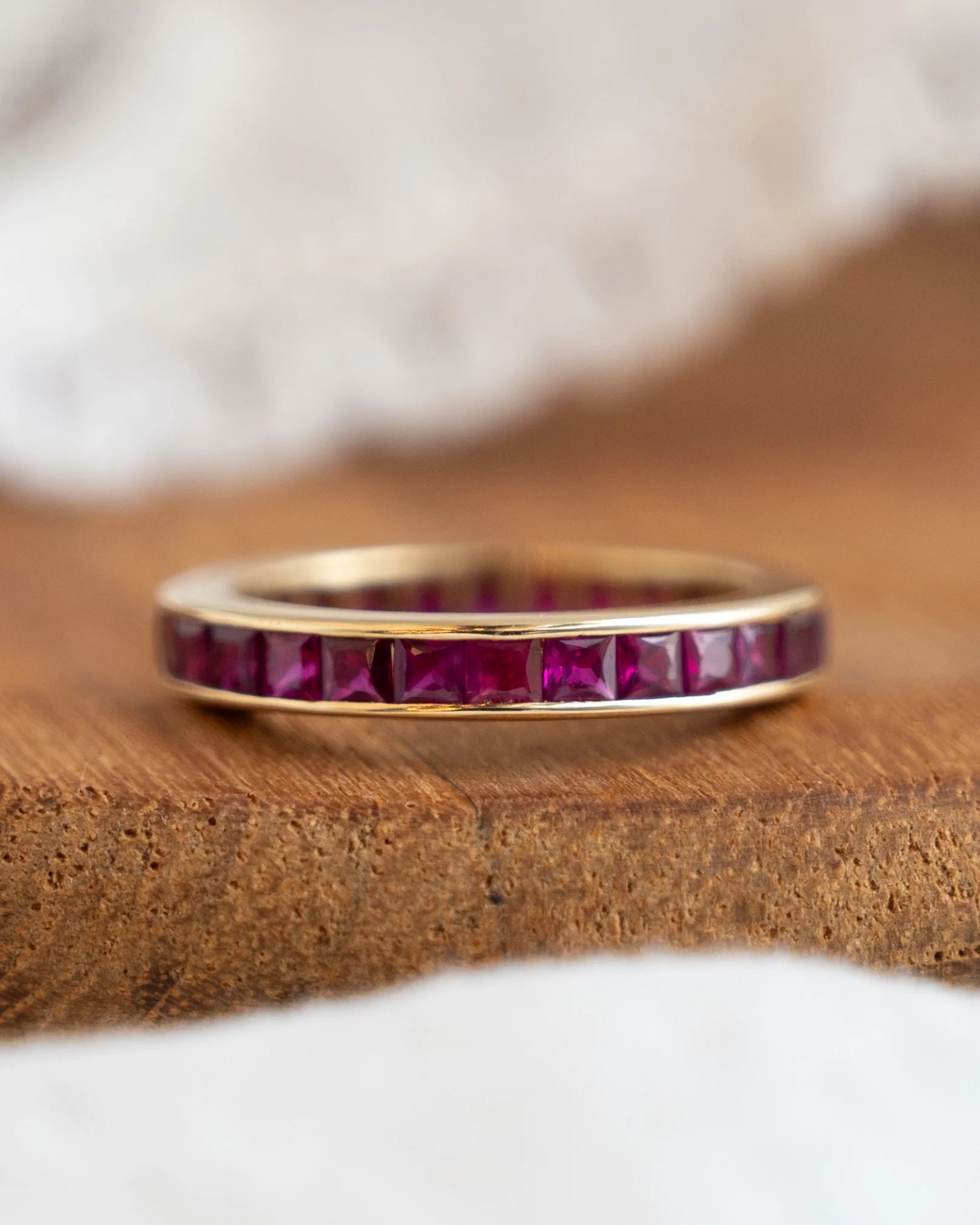 2 Carat Channel Set Ruby Eternity Band in 18k - Image 7