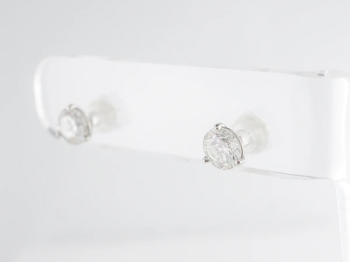 2 Carat Diamond Earring Studs in Platinum - Image 2