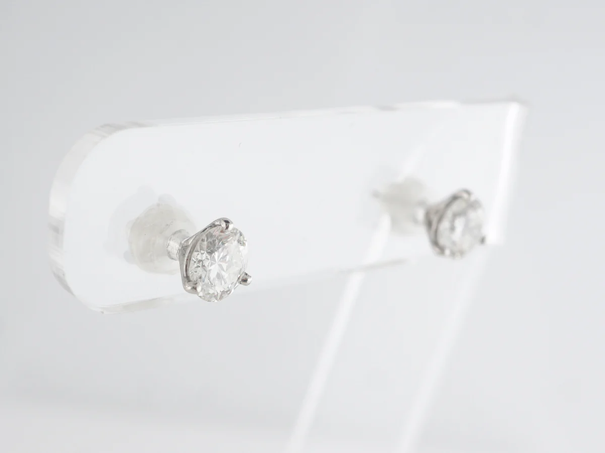2 Carat Diamond Earring Studs in Platinum - Image 3