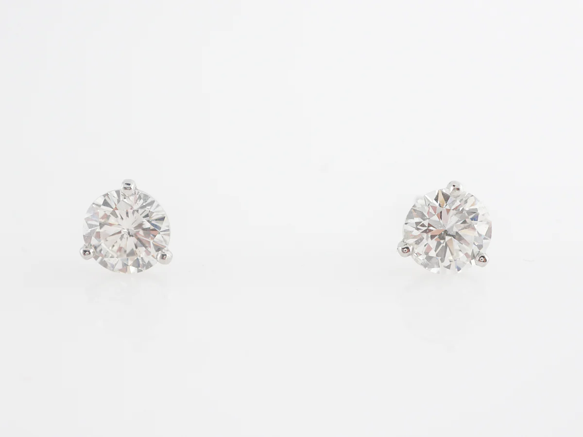 2 Carat Diamond Earring Studs in Platinum - Image 4